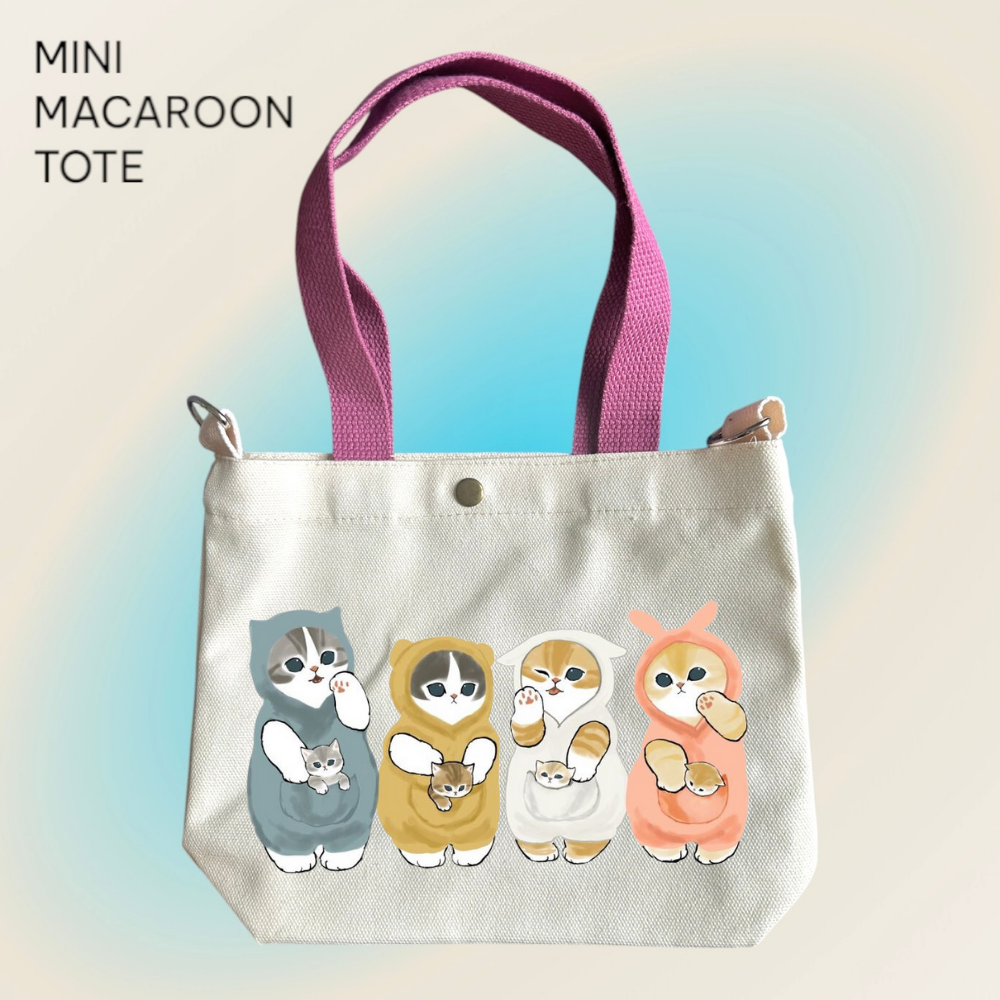 Mofusand Kawaii Overalls - Mini Macaroon Tote Bags
