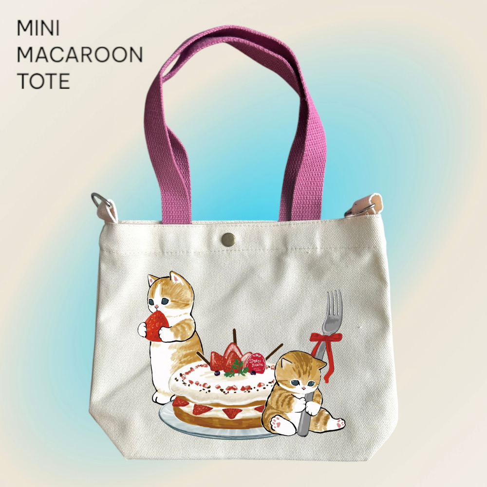 Mofusand x Strawberry Shortcake - Mini Macaroon Tote Bags