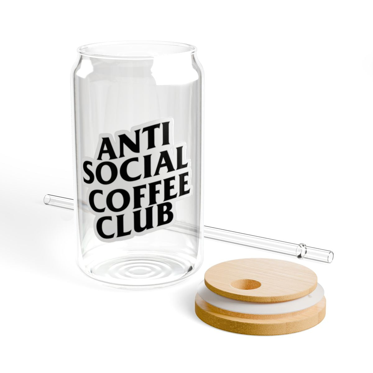 Anti Social Coffee Club | Glass Tumbler 16 oz