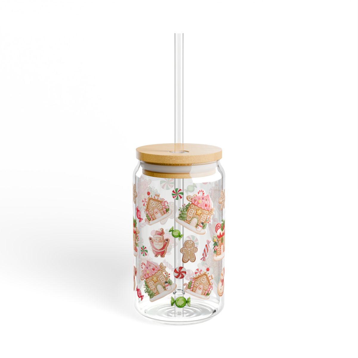 Gingerbread Wonderland Christmas | Glass Tumbler 16 oz