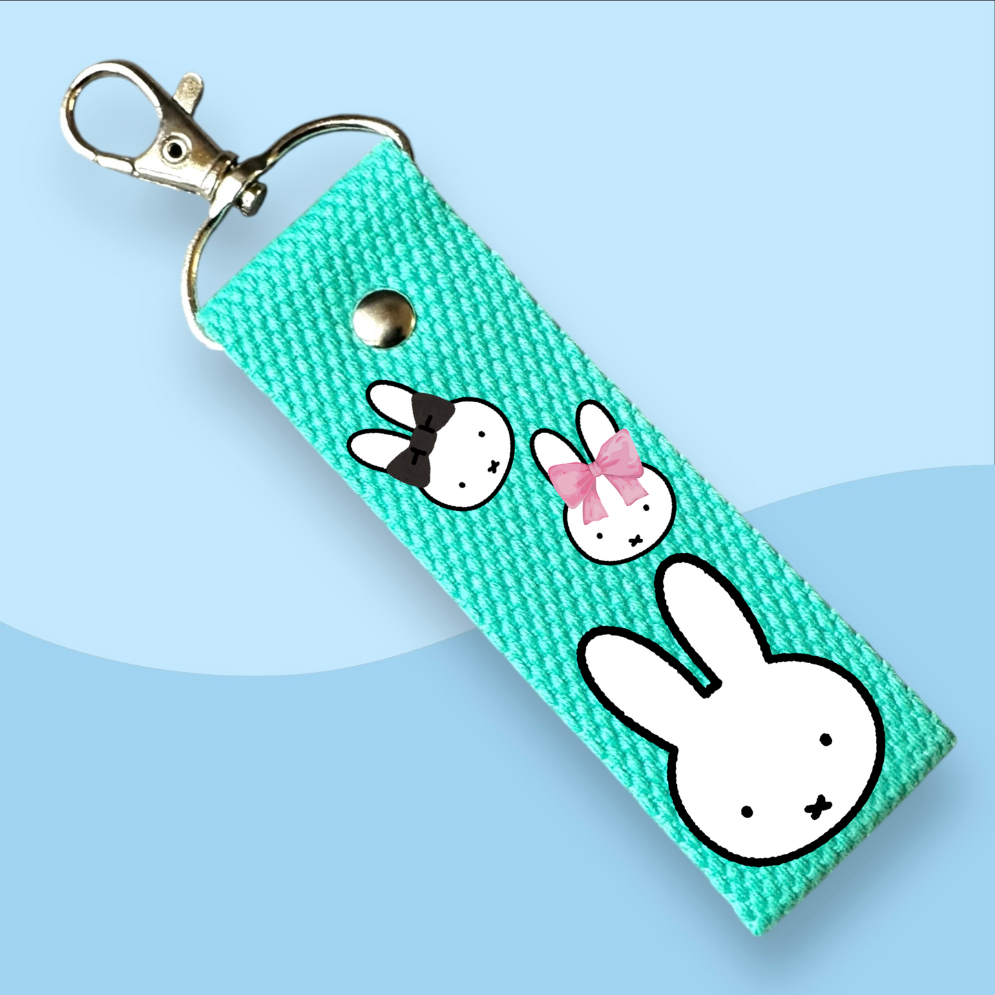 Miffy TRIO Keytags - With Customizable Initial Mini Patches