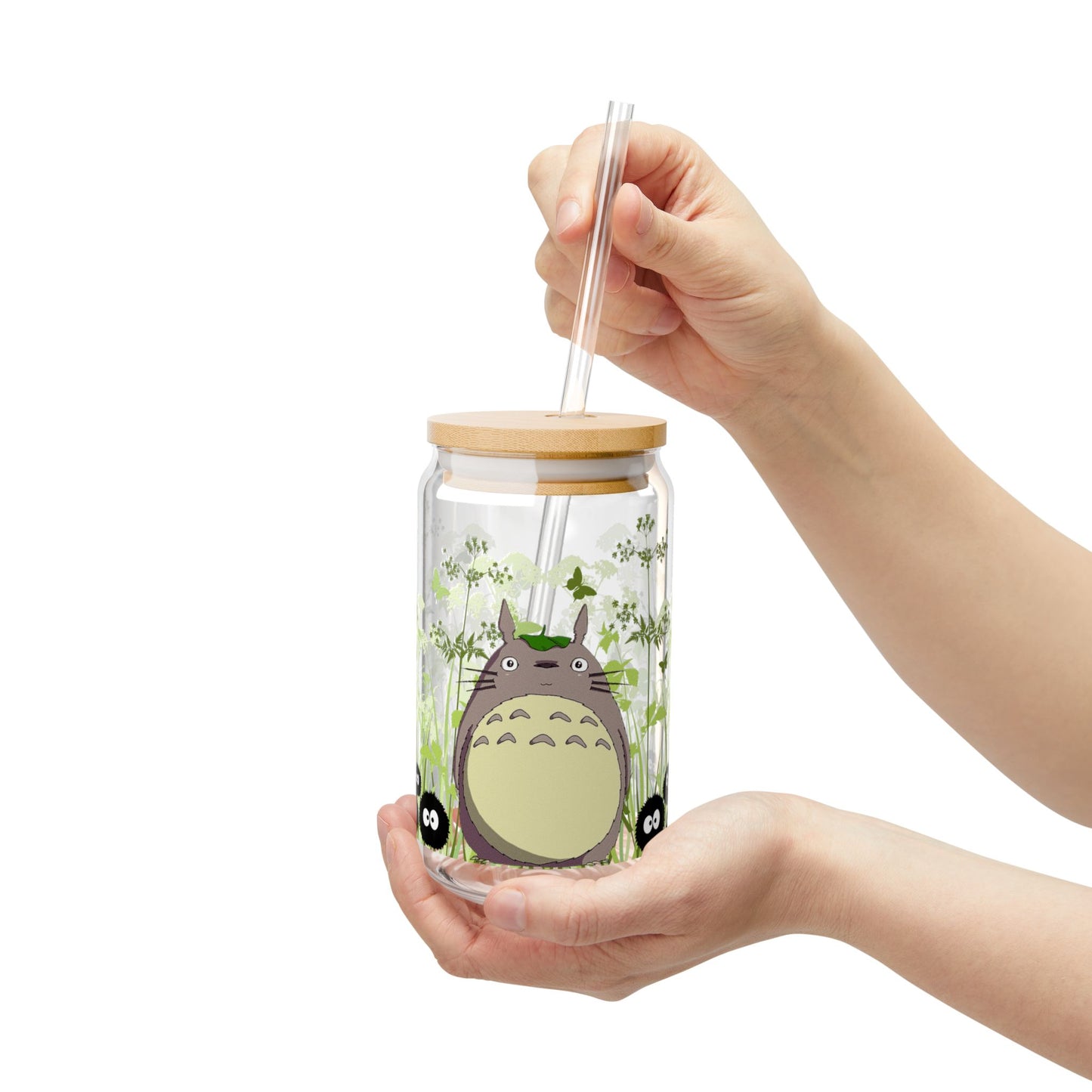 Totoro In the Forest | Glass Tumbler 16 oz