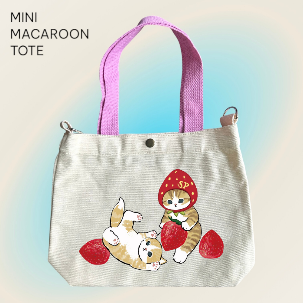 Mofusand x Strawberry Play - Mini Macaroon Tote Bags