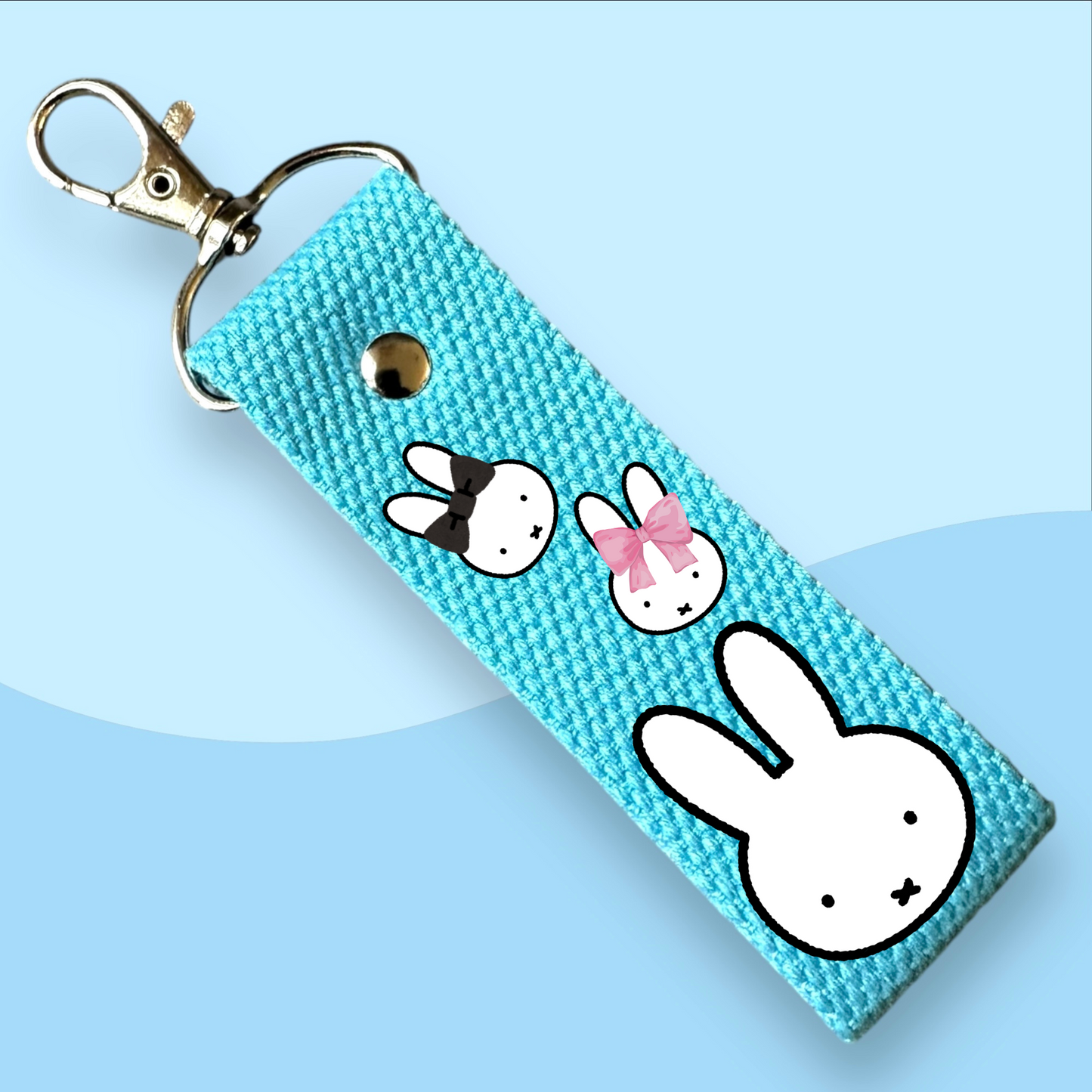 Miffy TRIO Keytags - With Customizable Initial Mini Patches