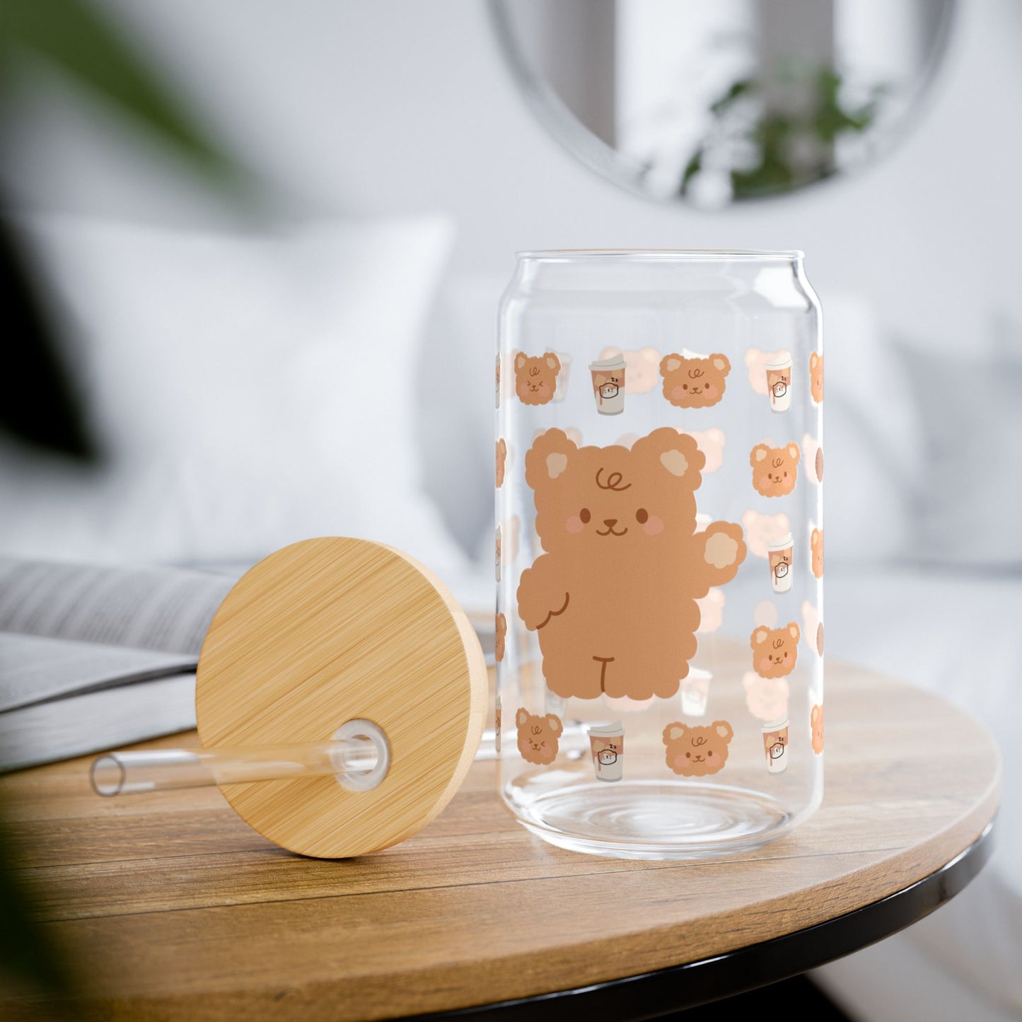 Bear Cookie Time | Glass Tumbler 16 oz (Copy)