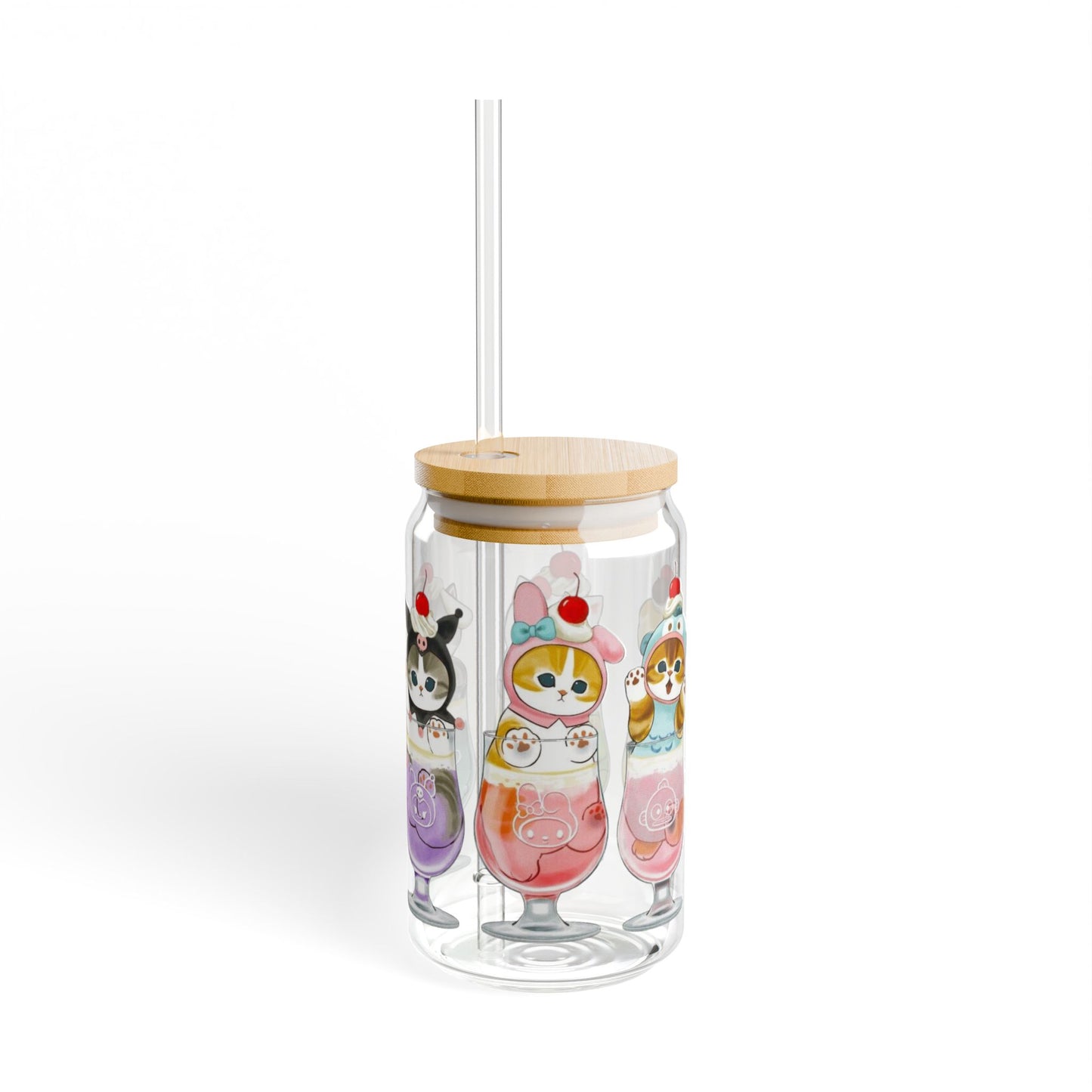 Mofusand x Sanrio Smoothie | Glass Tumbler 16 oz