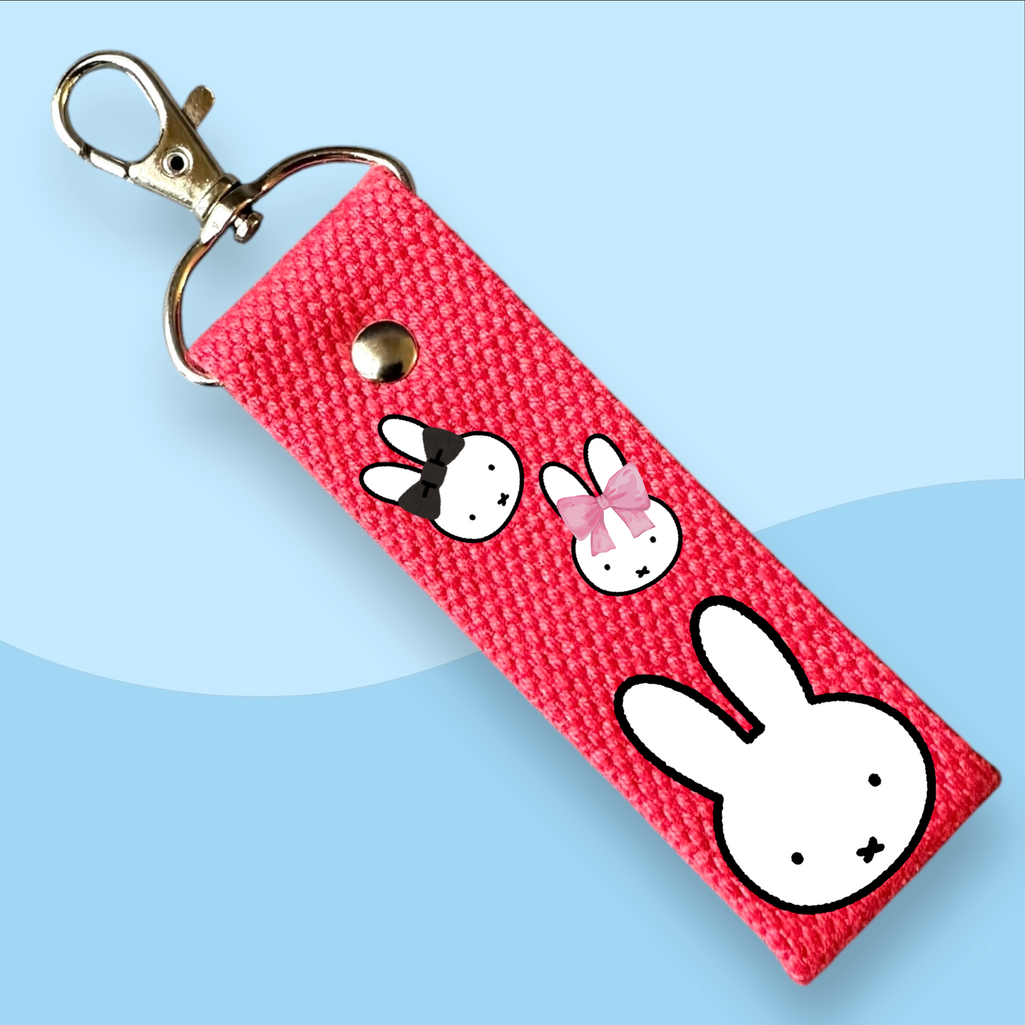 Miffy TRIO Keytags - With Customizable Initial Mini Patches
