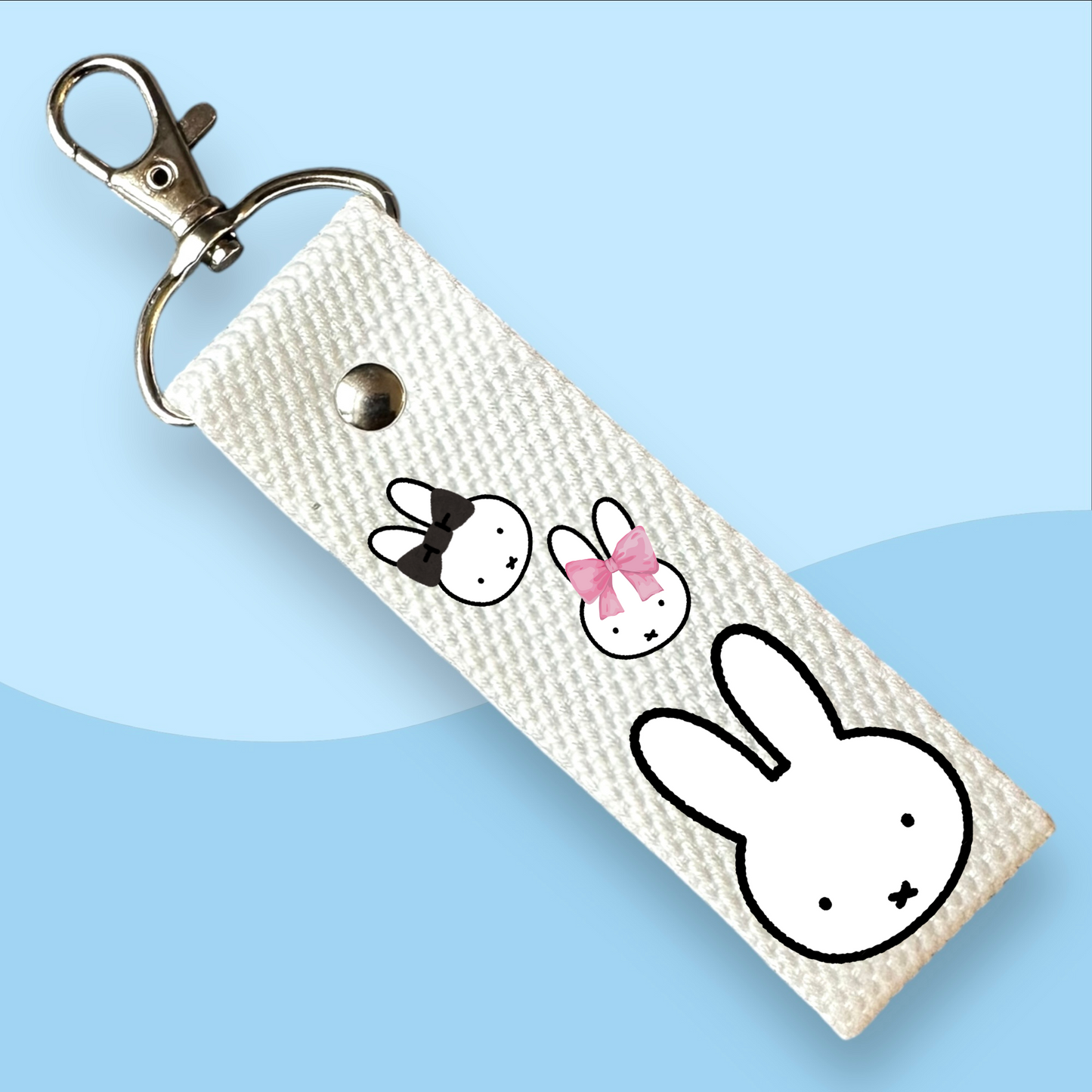 Miffy TRIO Keytags - With Customizable Initial Mini Patches