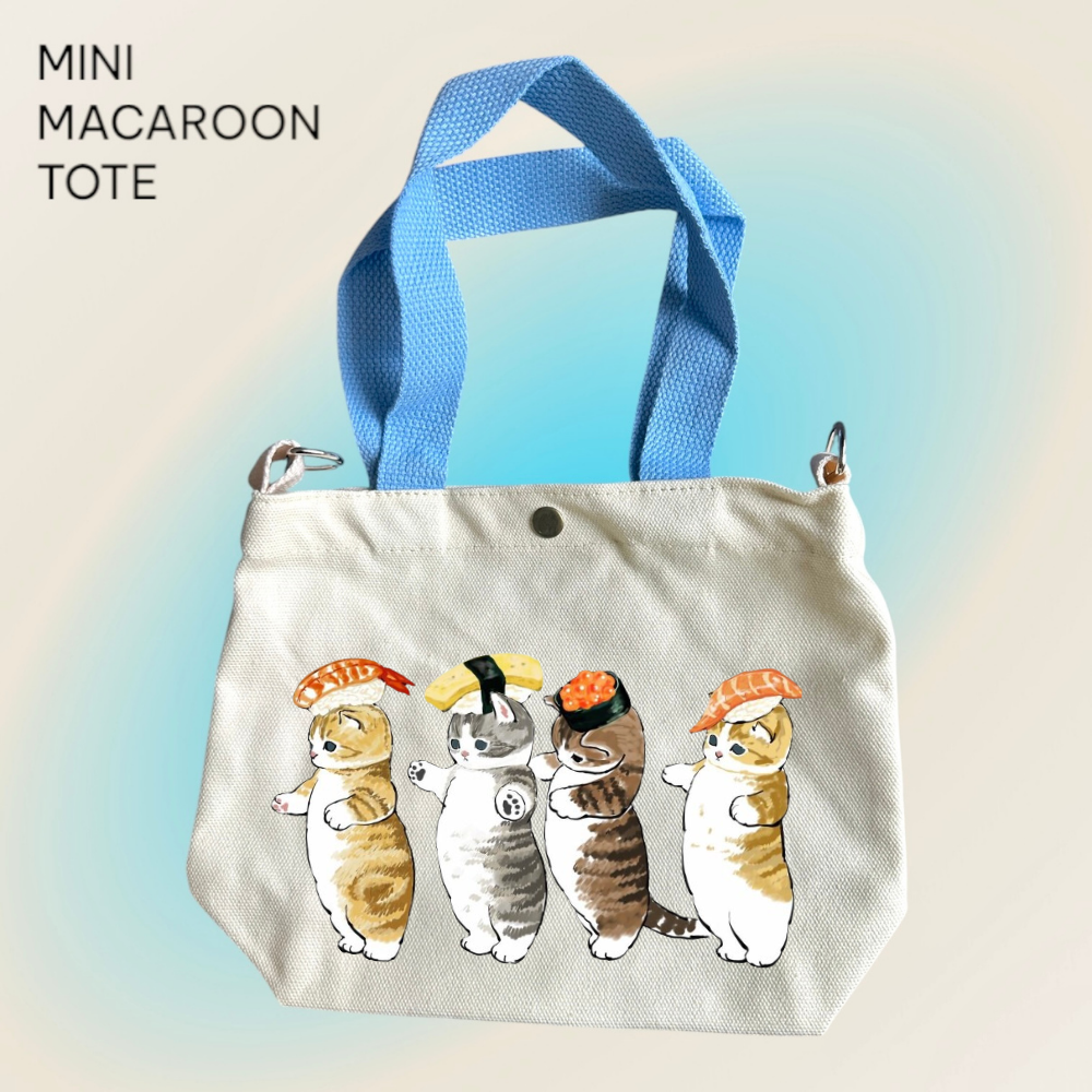 Mofusand x Sushi Party - Mini Macaroon Tote Bags