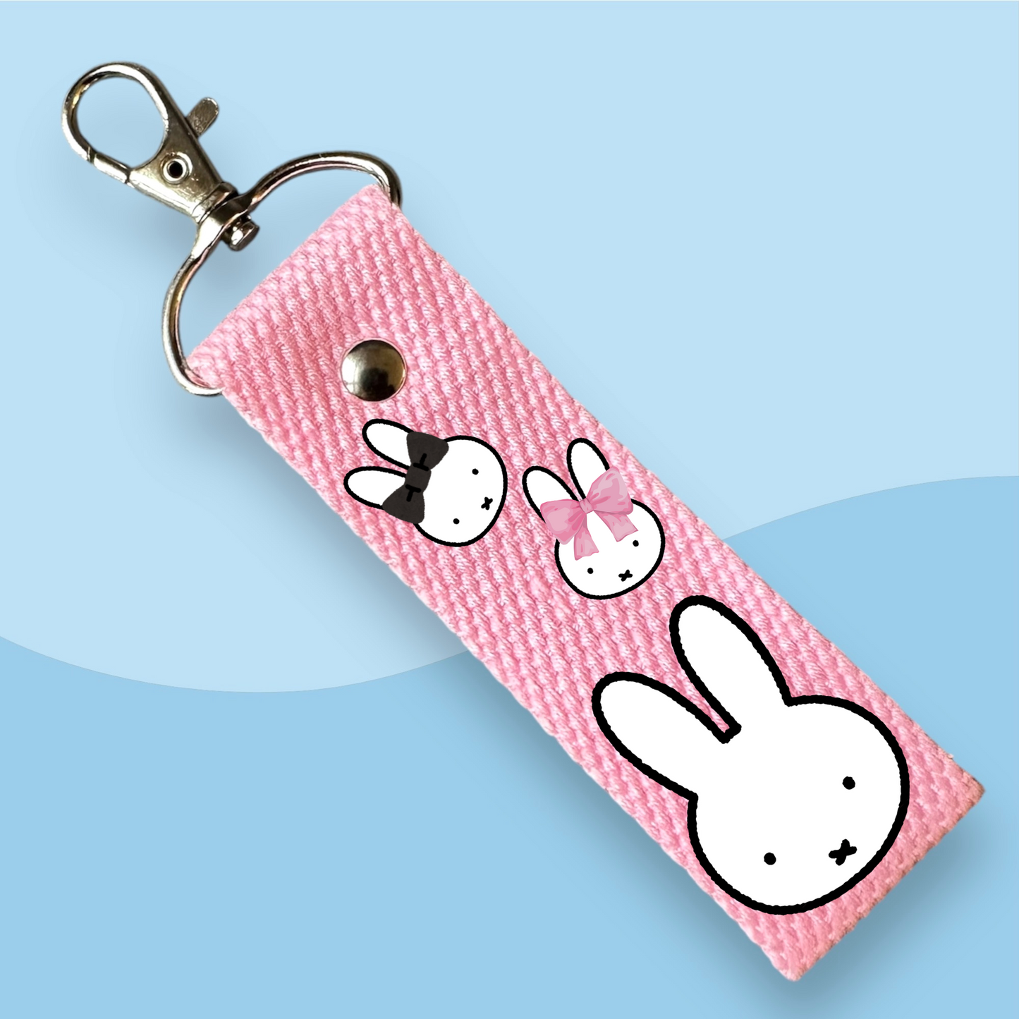 Miffy TRIO Keytags - With Customizable Initial Mini Patches