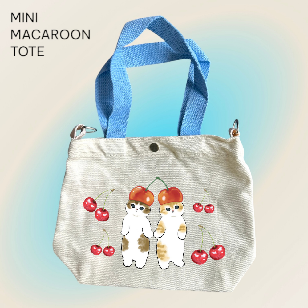 Mofusand x Juicy Cherries - Mini Macaroon Tote Bags