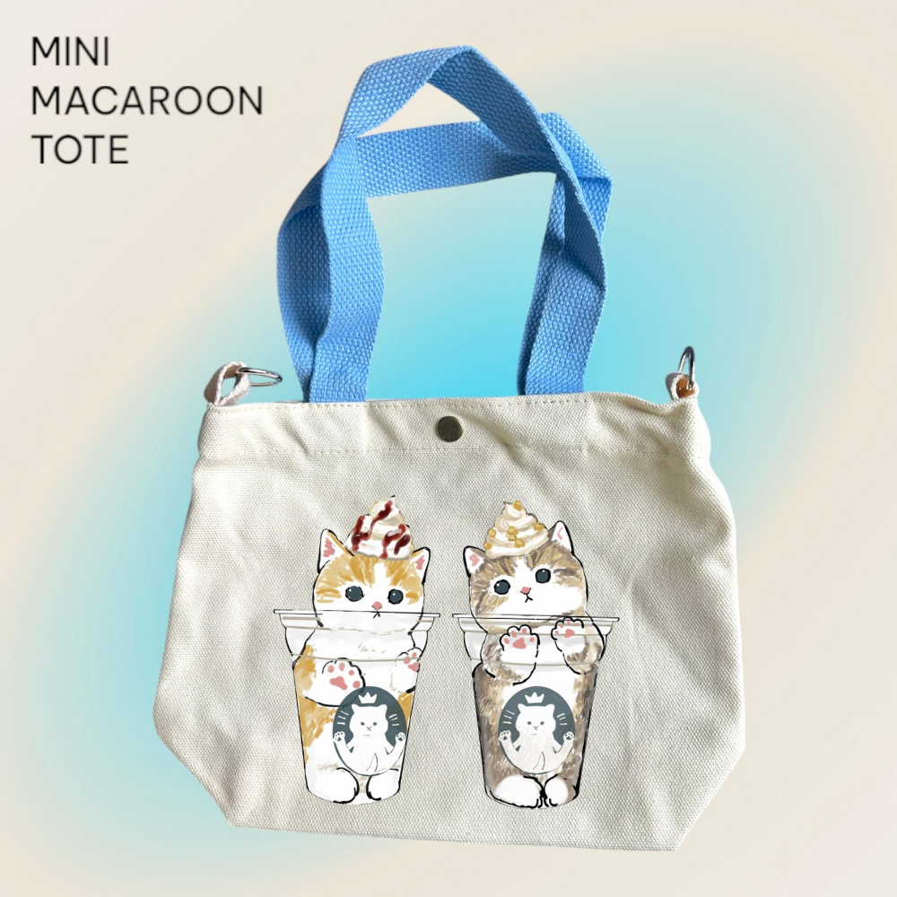 Mofusand x Frappe Twins - Mini Macaroon Tote Bags