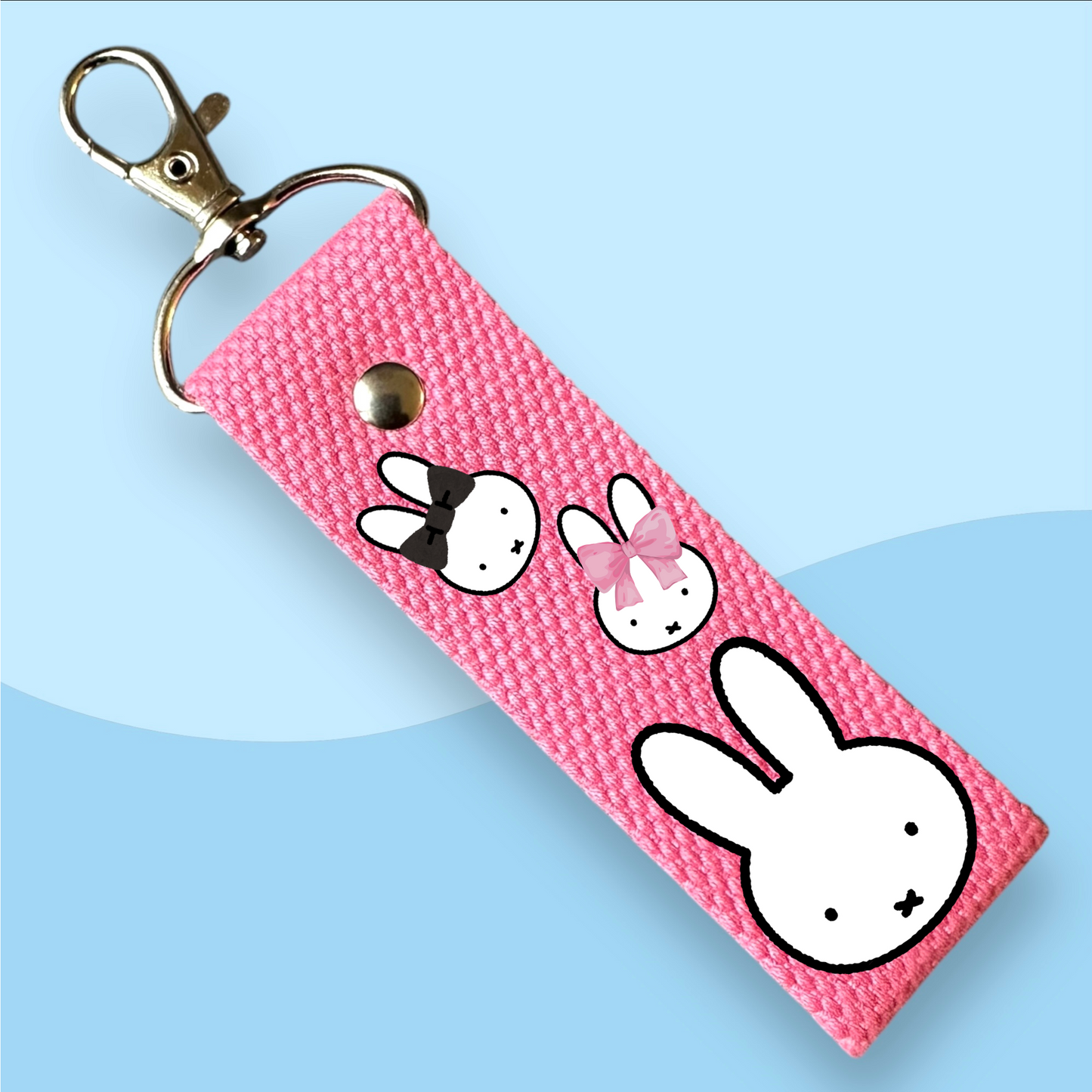 Miffy TRIO Keytags - With Customizable Initial Mini Patches