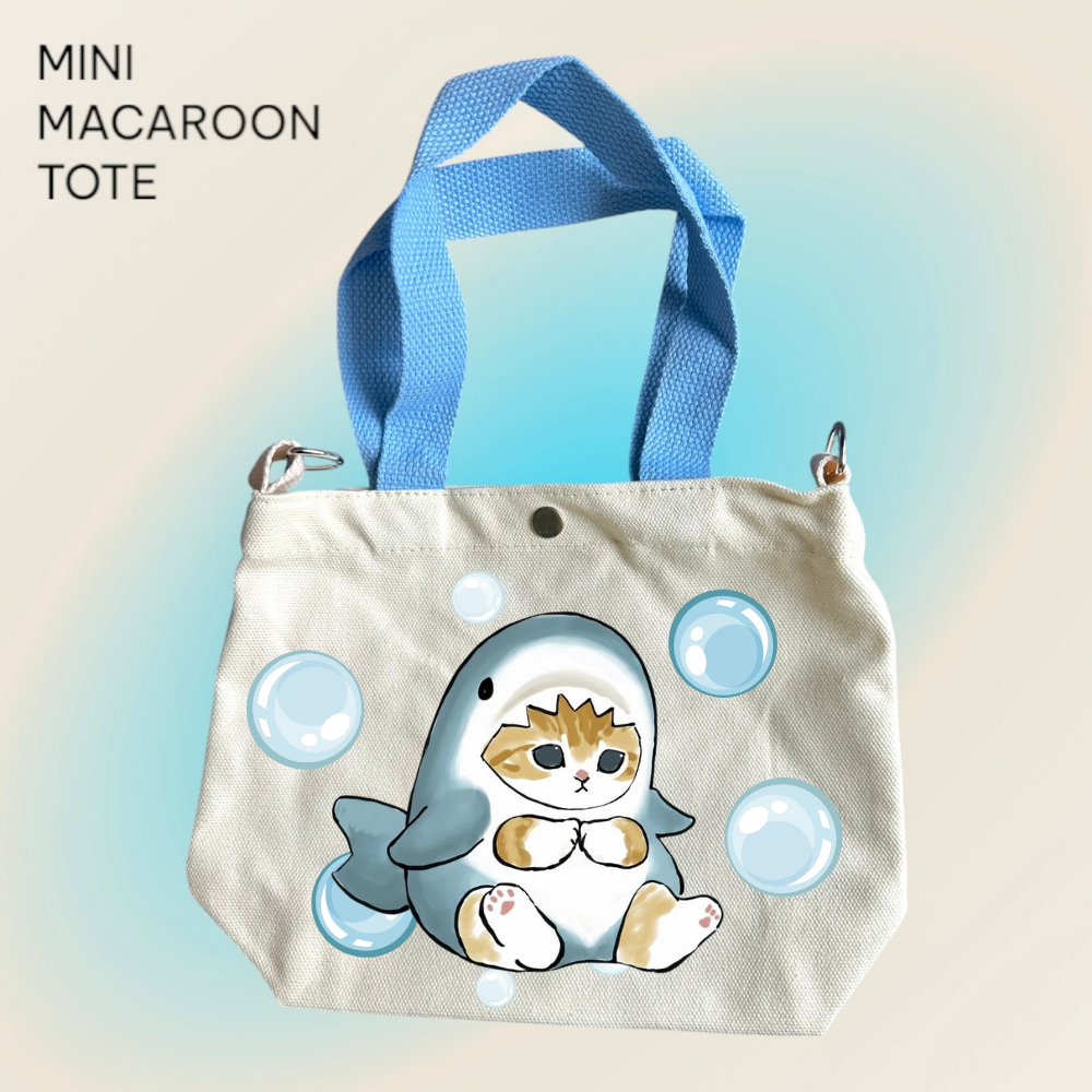 Mofusand x Shark Bubble - Mini Macaroon Tote Bags