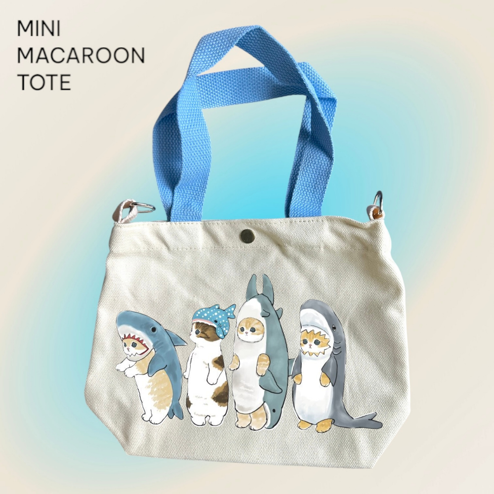 Mofusand x Shark Party | Mini Macaroon Tote Bags