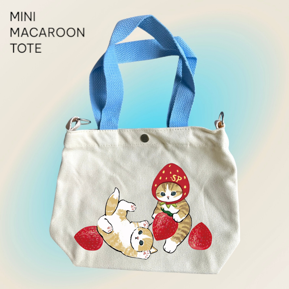 Mofusand x Strawberry Play - Mini Macaroon Tote Bags