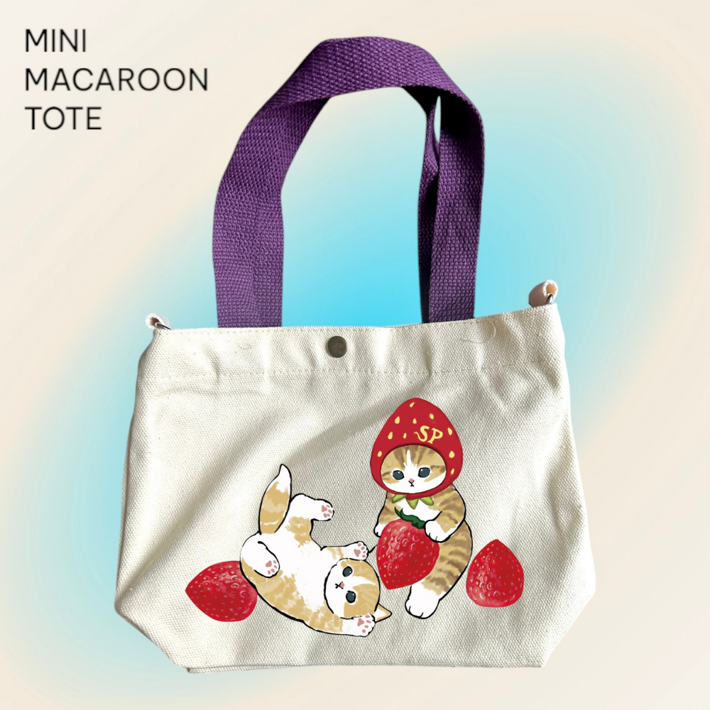 Mofusand x Strawberry Play - Mini Macaroon Tote Bags