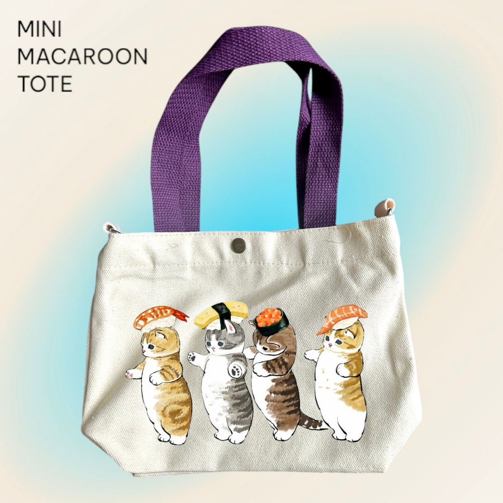 Mofusand x Sushi Party - Mini Macaroon Tote Bags