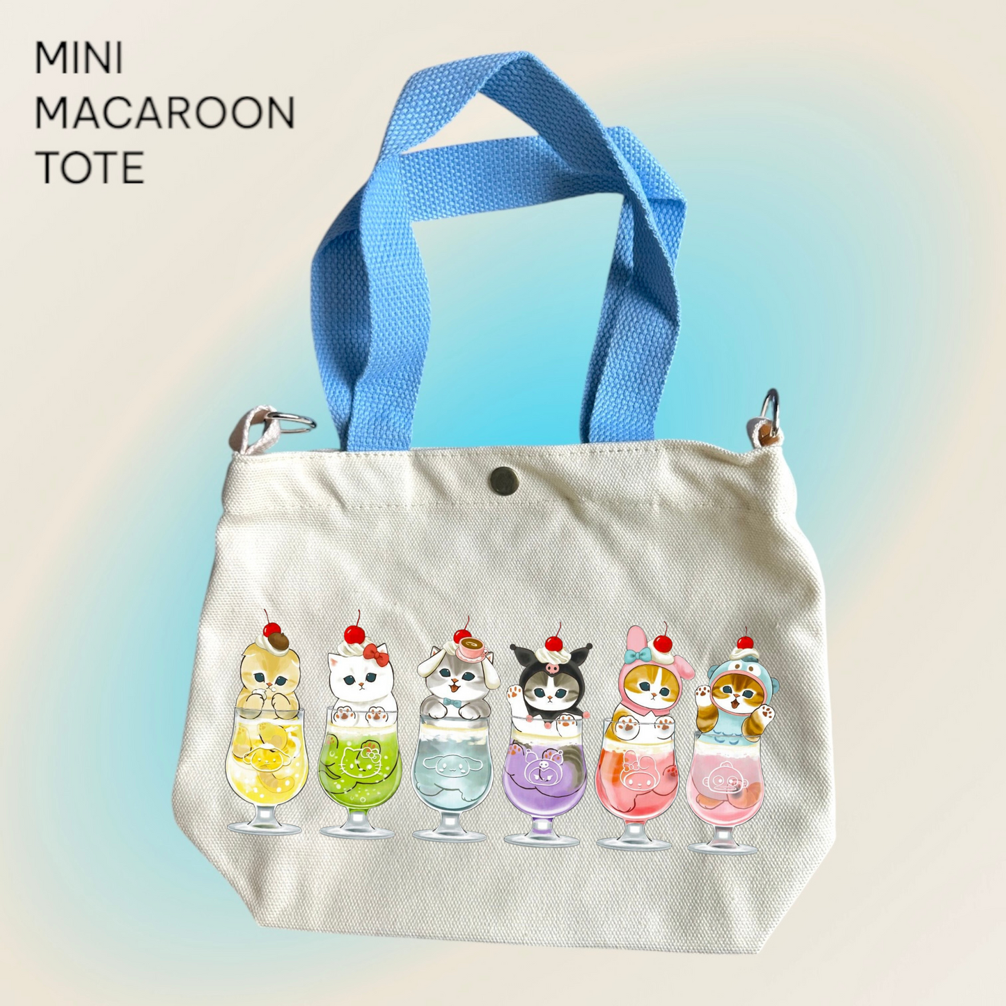 Mofusand x Sanrio Smoothie - Mini Macaroon Tote Bags