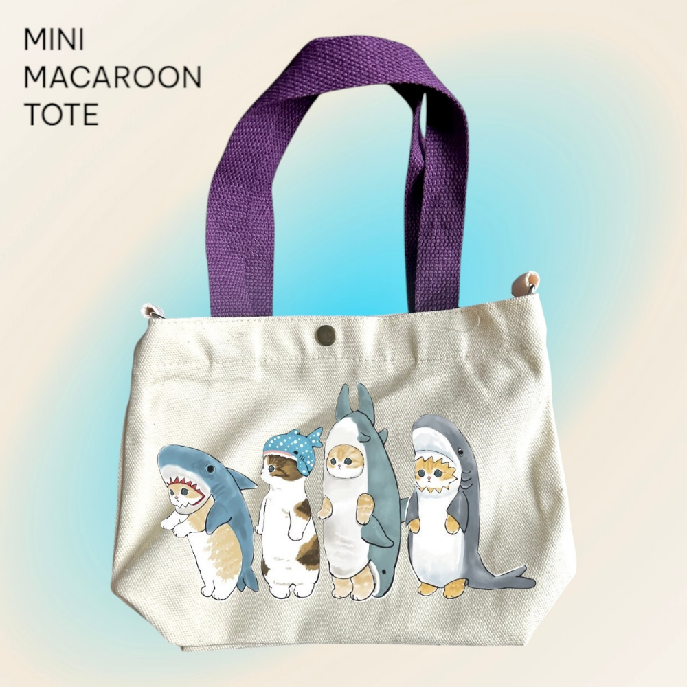 Mofusand x Shark Party | Mini Macaroon Tote Bags
