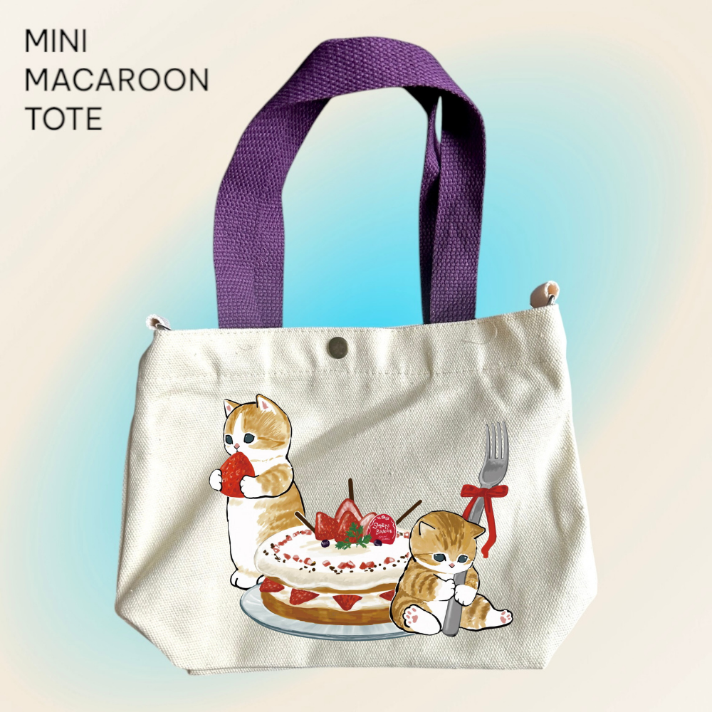 Mofusand x Strawberry Shortcake - Mini Macaroon Tote Bags