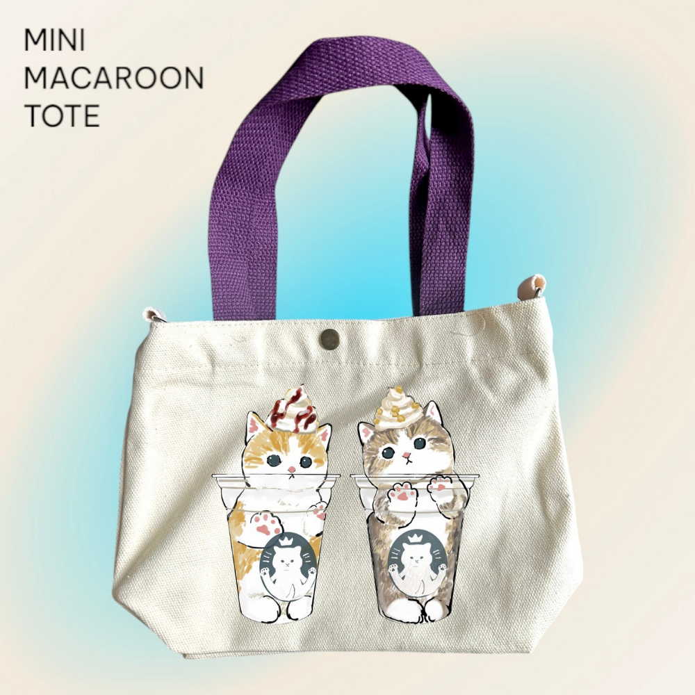 Mofusand x Frappe Twins - Mini Macaroon Tote Bags