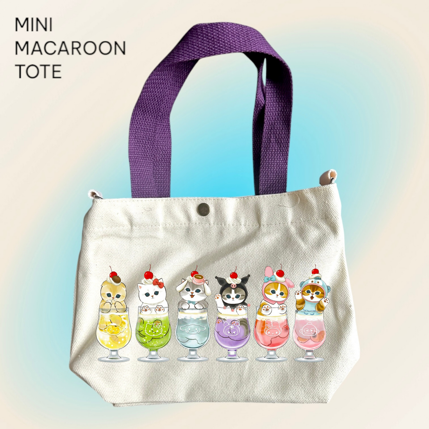 Mofusand x Sanrio Smoothie - Mini Macaroon Tote Bags