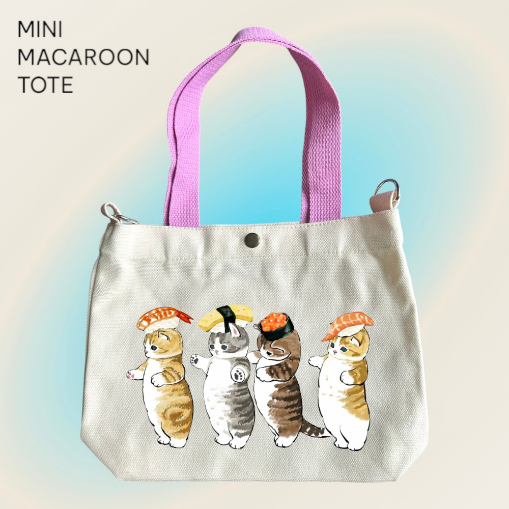Mofusand x Sushi Party - Mini Macaroon Tote Bags