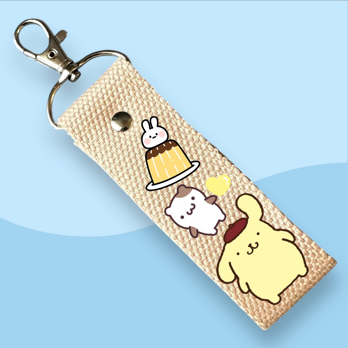 Sanrio Character Keytags - With Customizable Initial Mini Patches