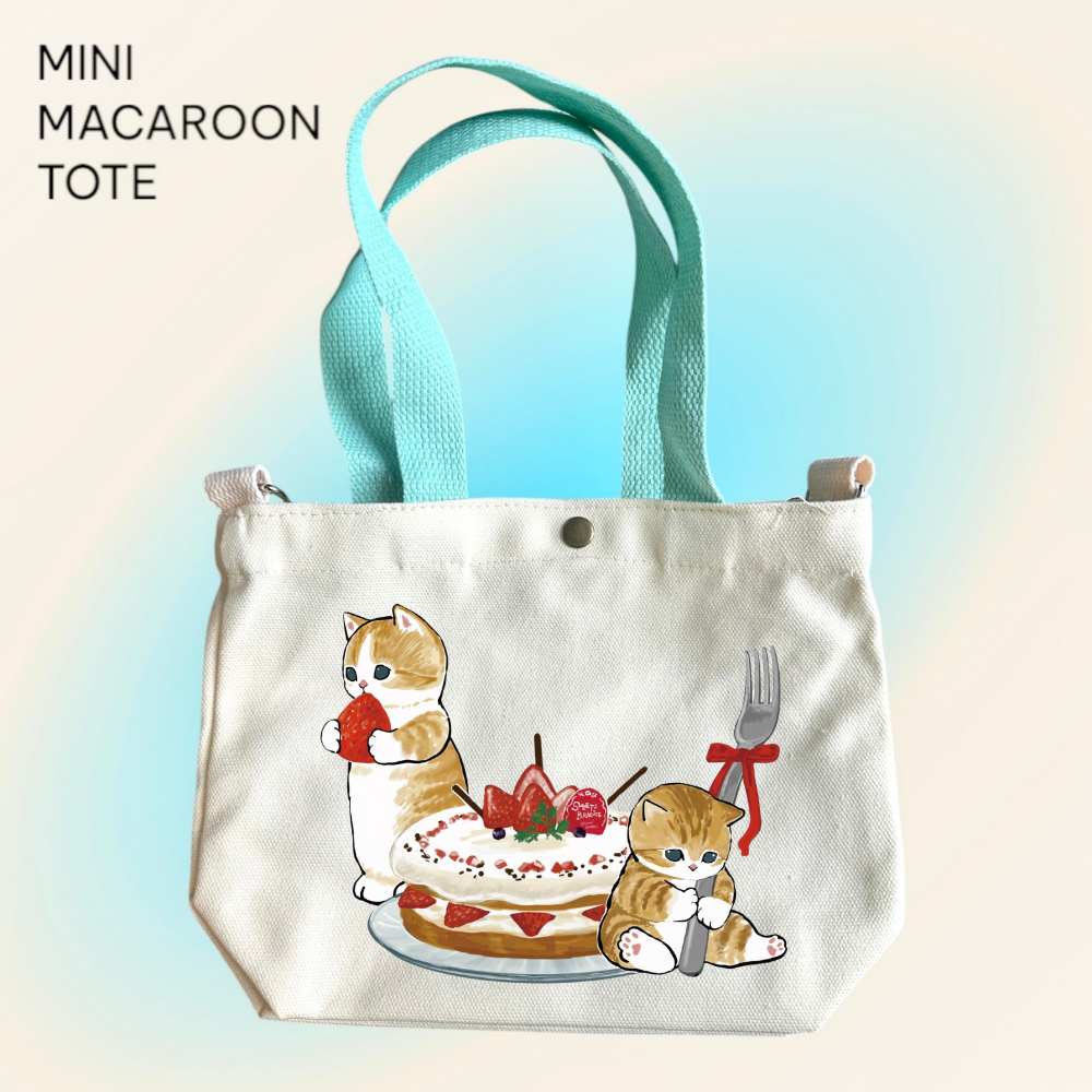 Mofusand x Strawberry Shortcake - Mini Macaroon Tote Bags