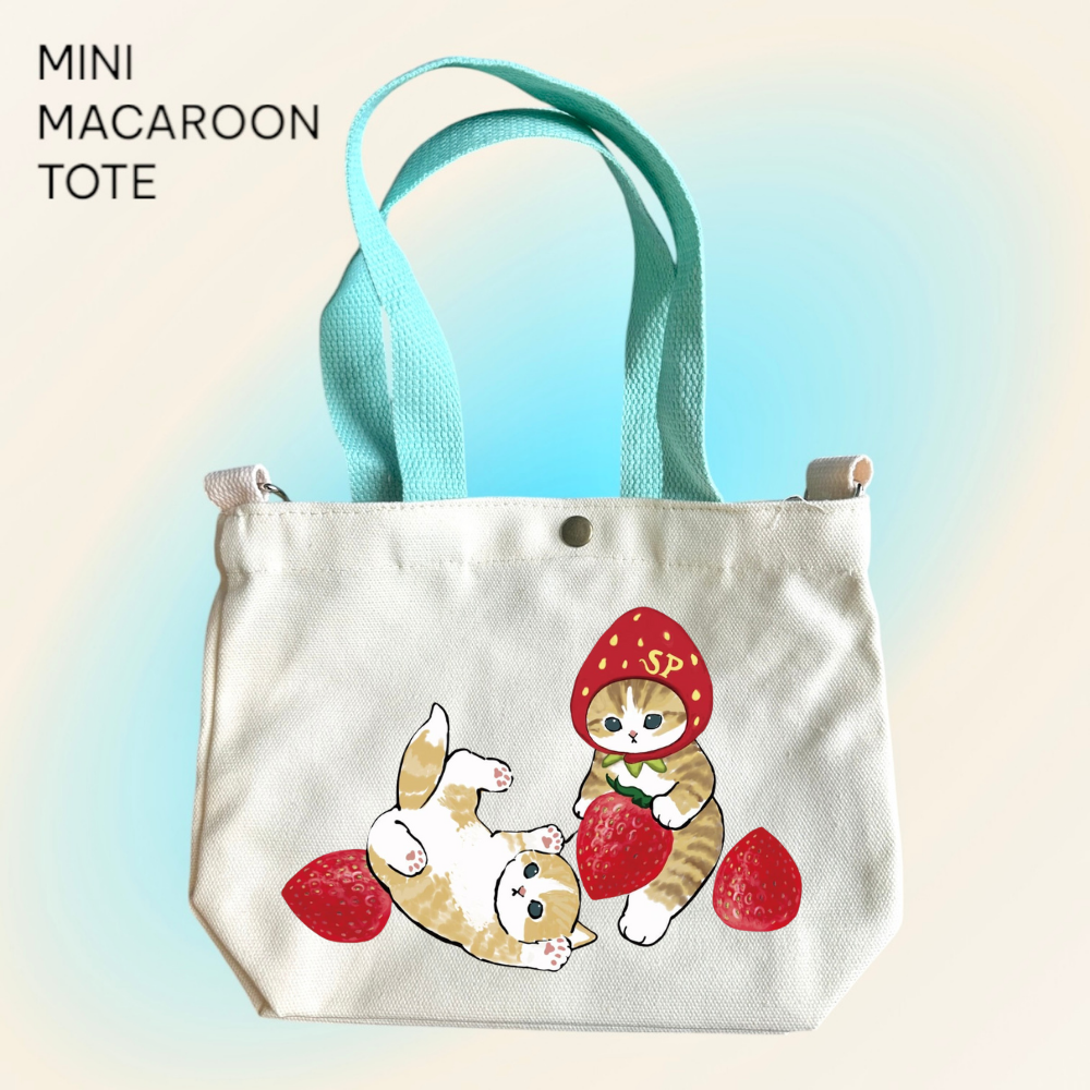 Mofusand x Strawberry Play - Mini Macaroon Tote Bags