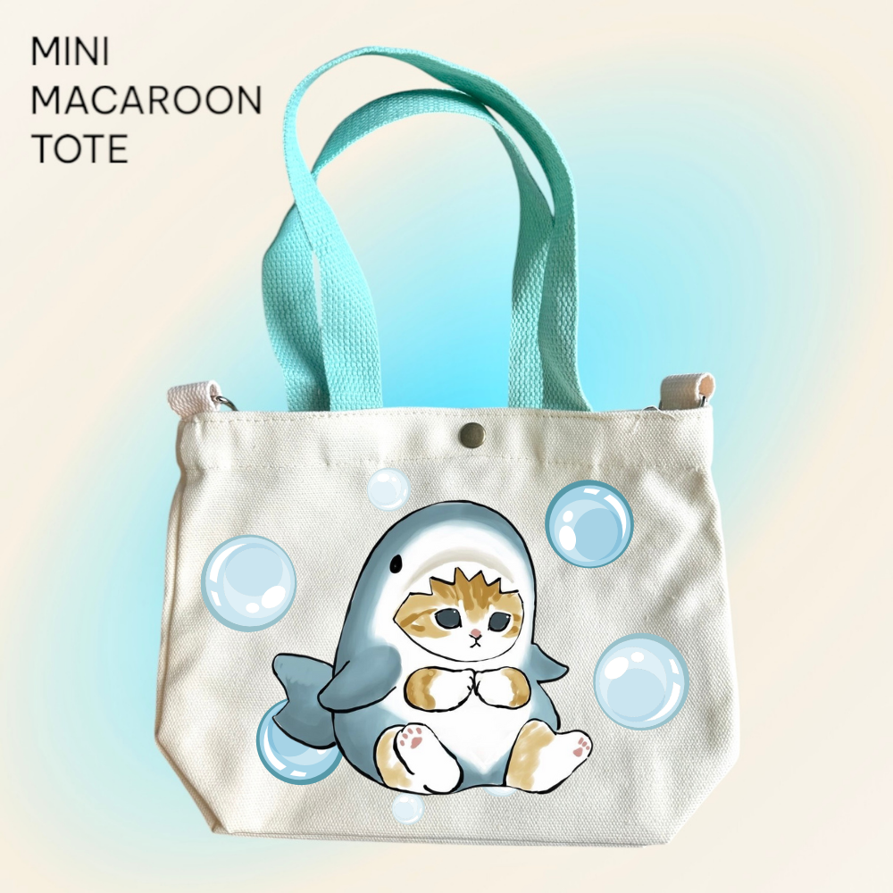 Mofusand x Shark Bubble - Mini Macaroon Tote Bags