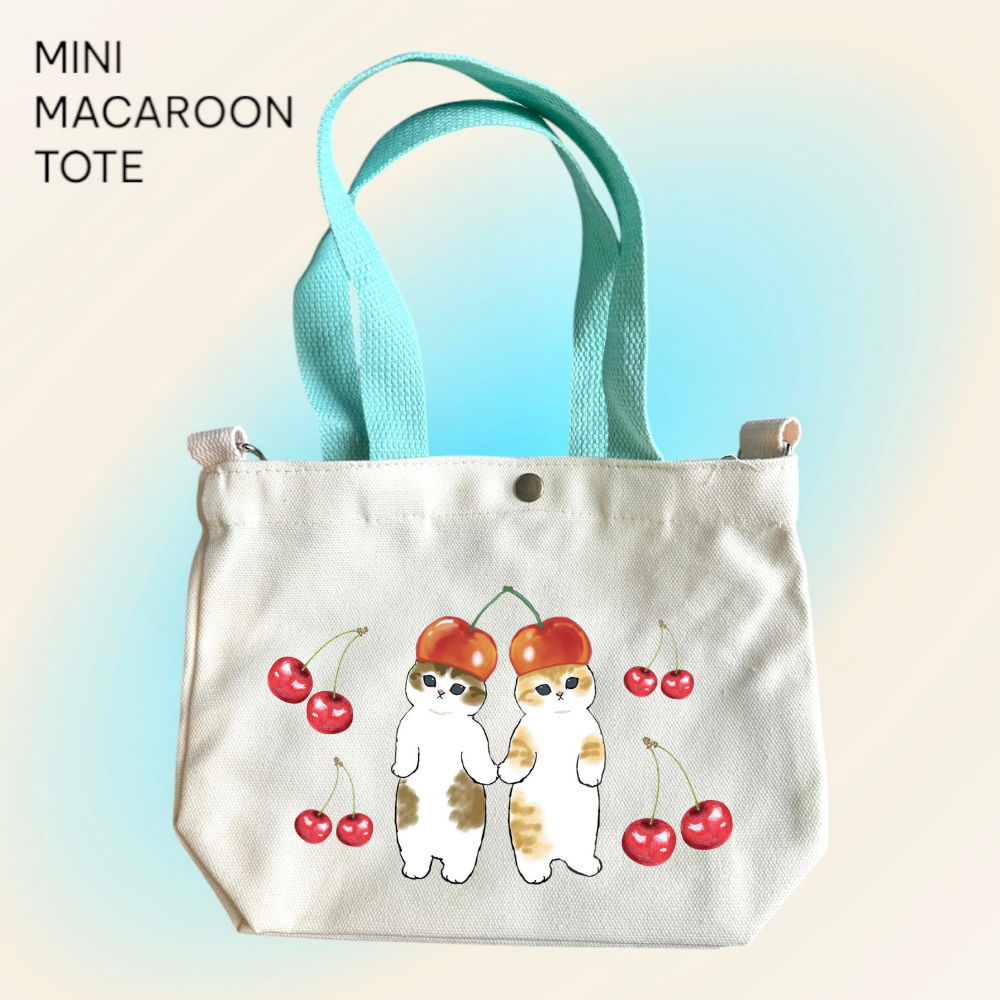 Mofusand x Juicy Cherries - Mini Macaroon Tote Bags