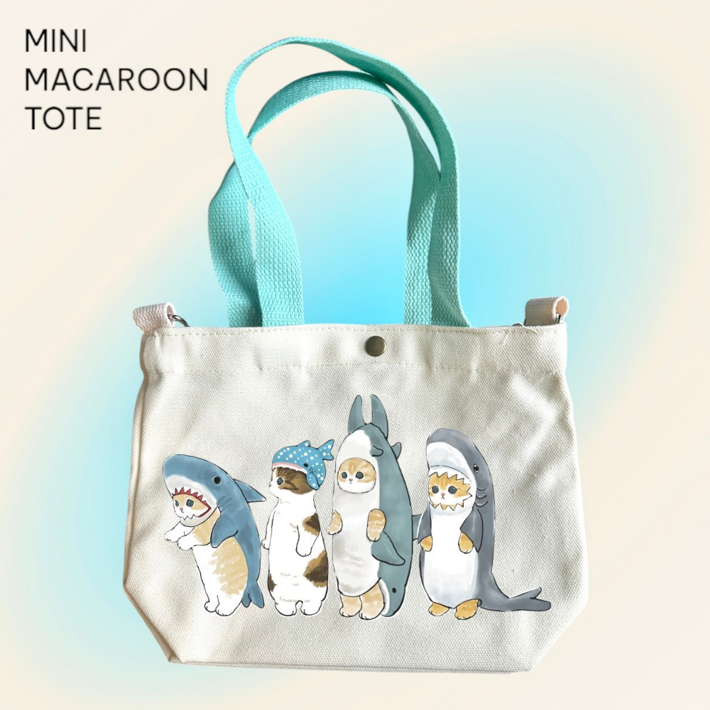Mofusand x Shark Party | Mini Macaroon Tote Bags