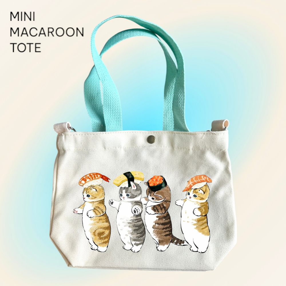 Mofusand x Sushi Party - Mini Macaroon Tote Bags