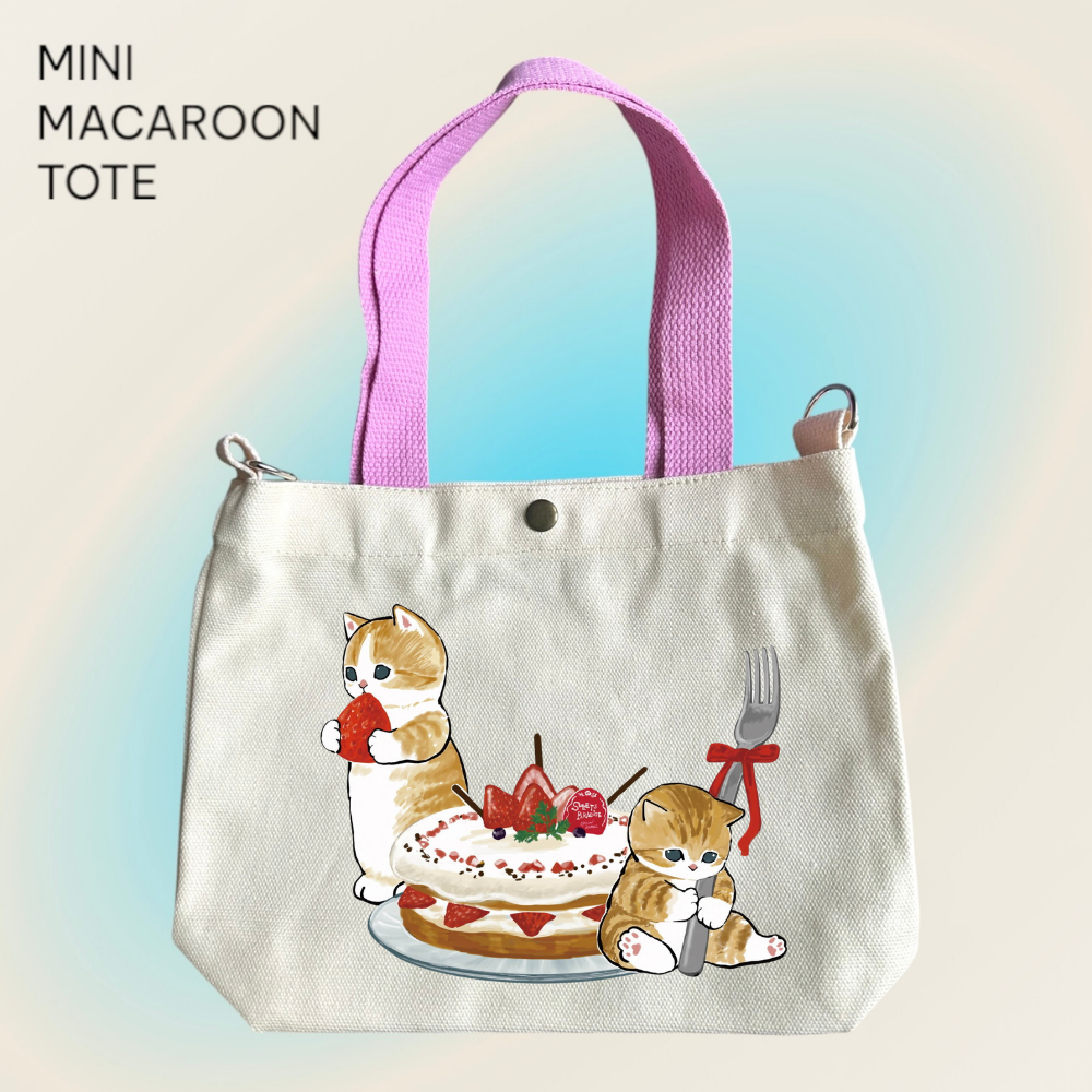 Mofusand x Strawberry Shortcake - Mini Macaroon Tote Bags