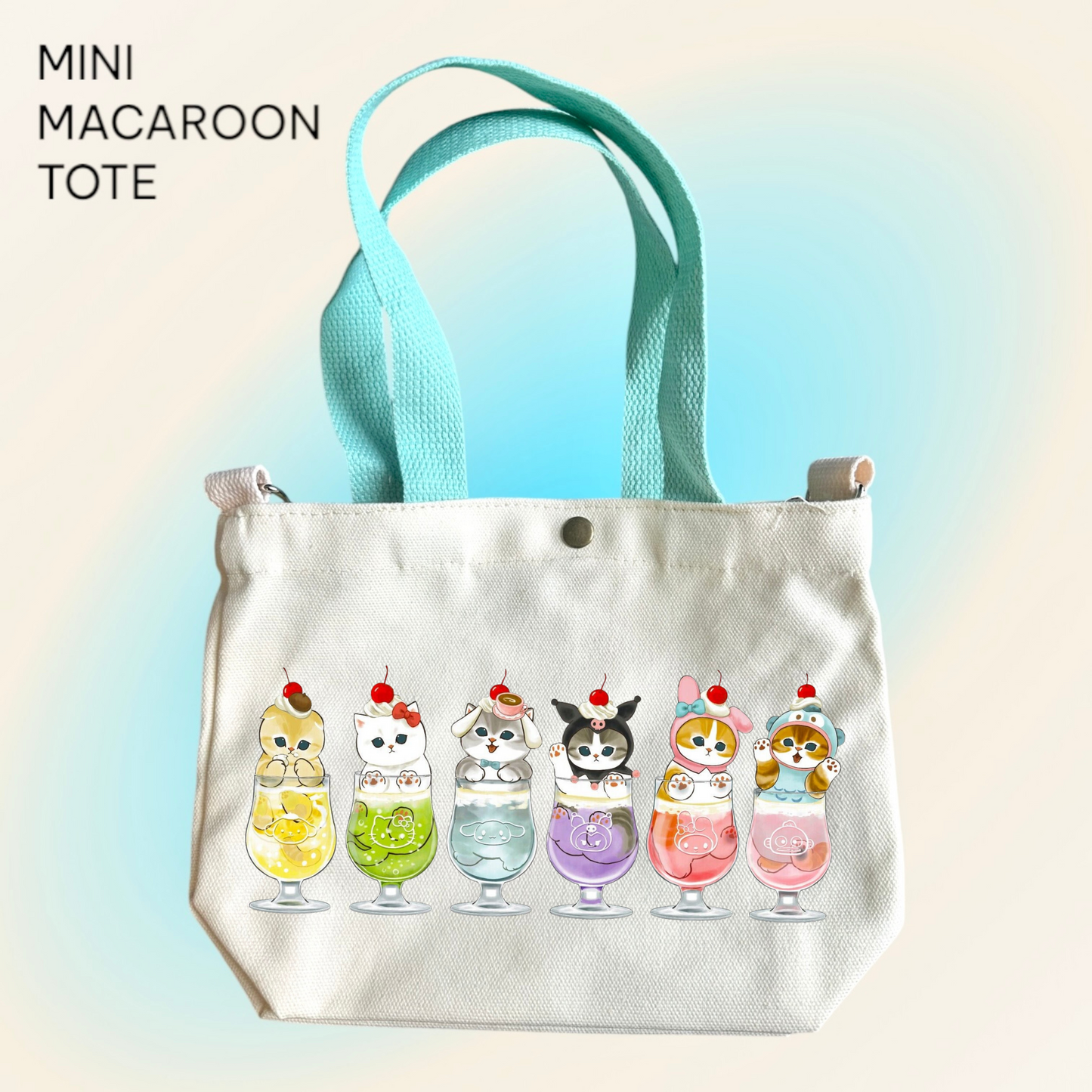 Mofusand x Sanrio Smoothie - Mini Macaroon Tote Bags