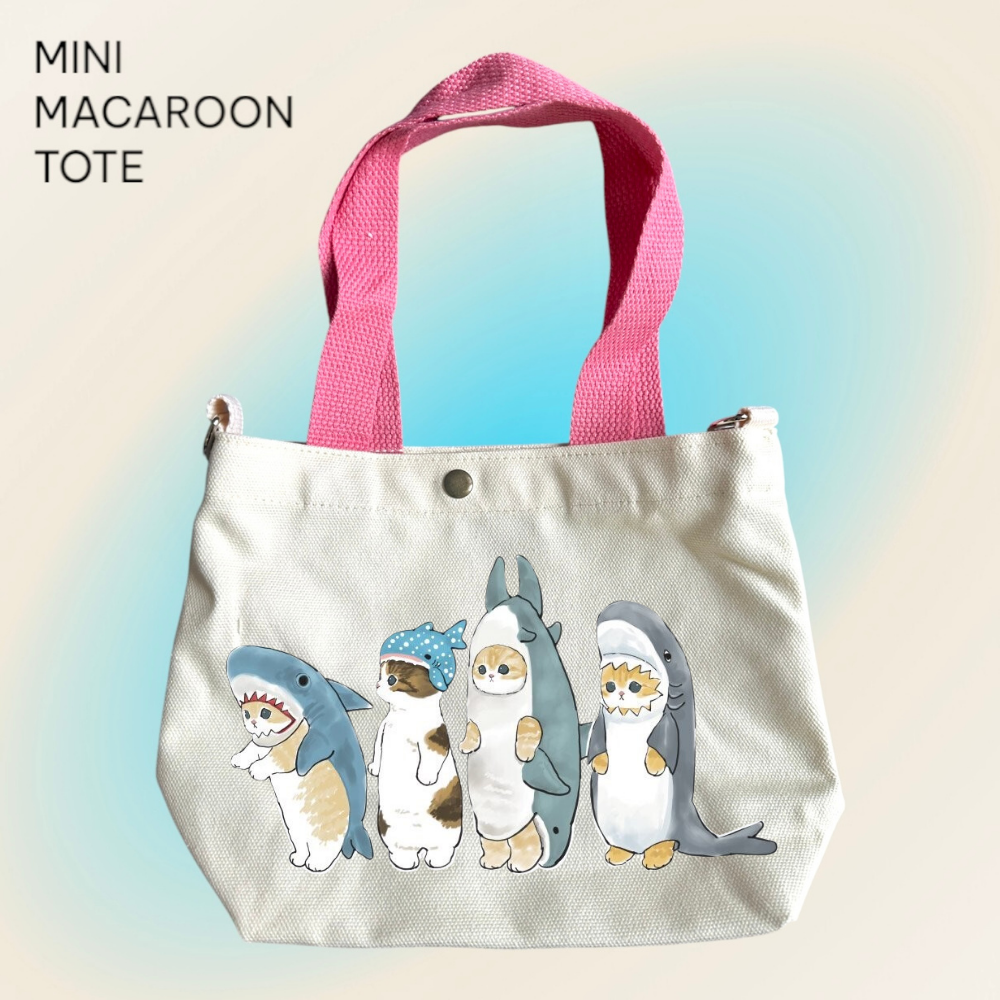 Mofusand x Shark Party | Mini Macaroon Tote Bags
