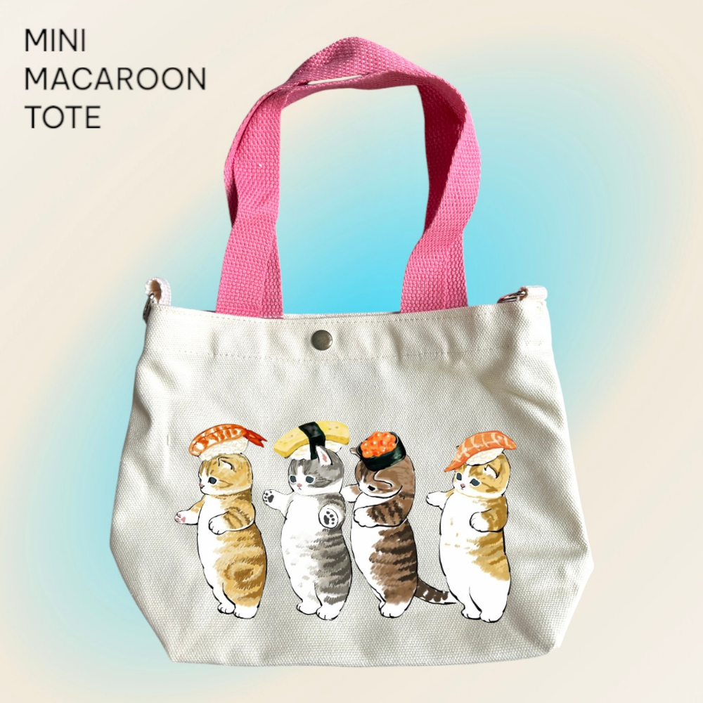 Mofusand x Sushi Party - Mini Macaroon Tote Bags