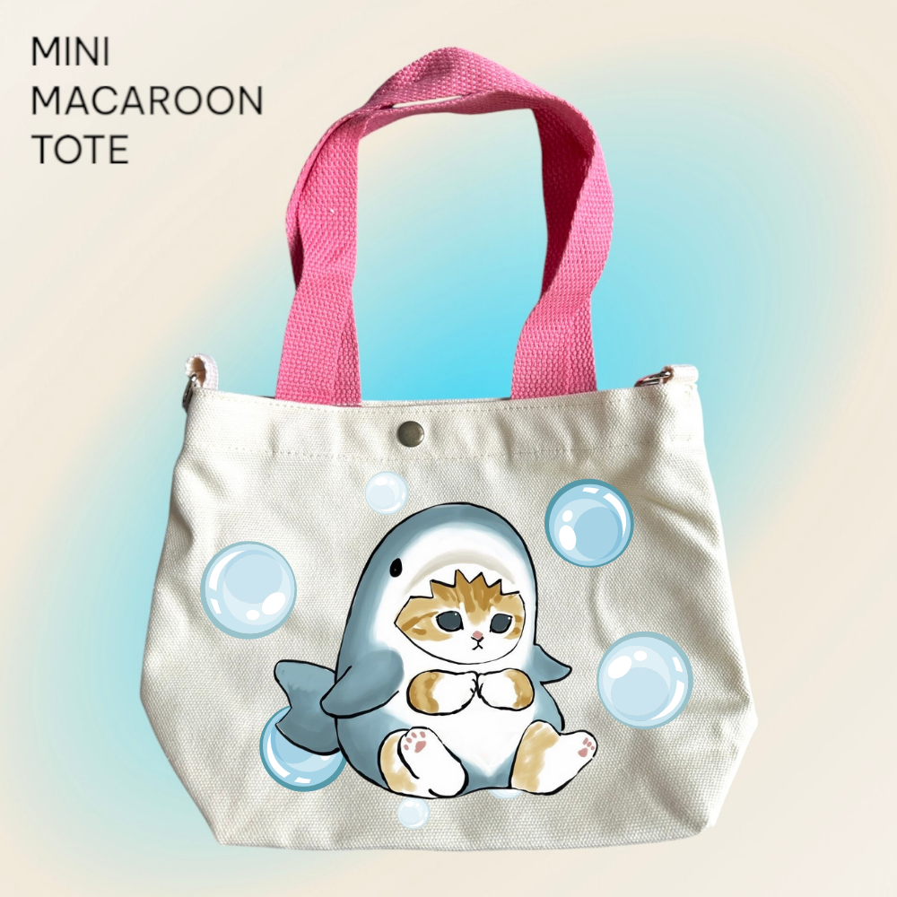 Mofusand x Shark Bubble - Mini Macaroon Tote Bags