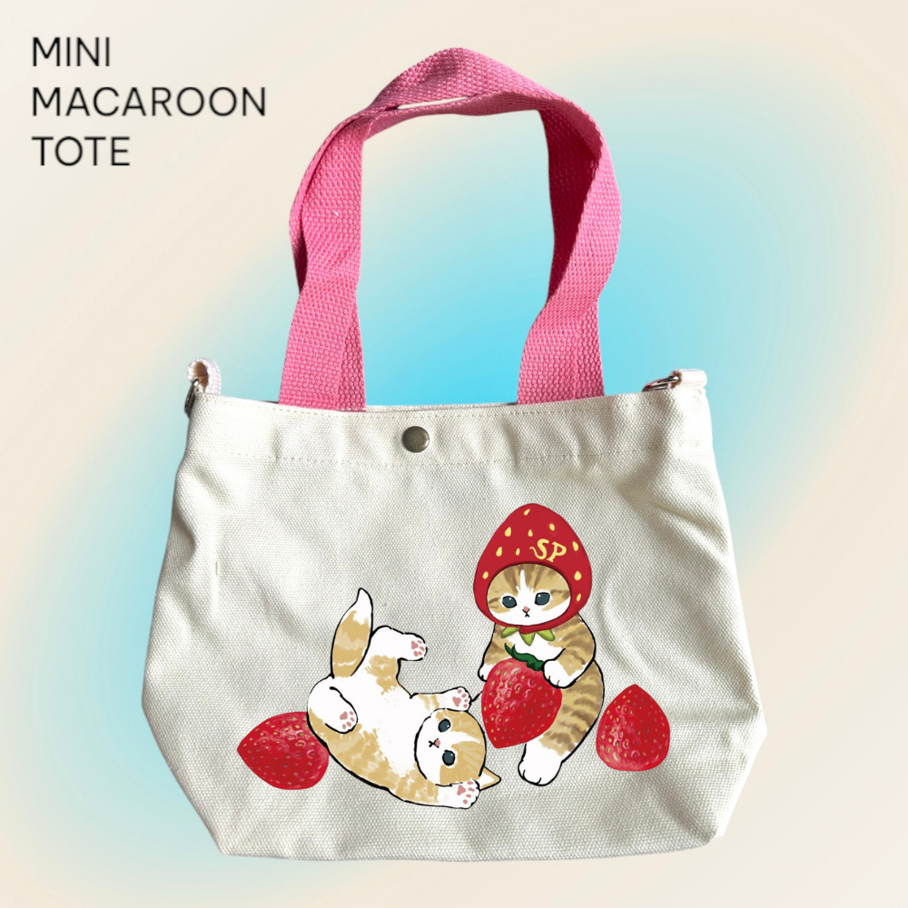 Mofusand x Strawberry Play - Mini Macaroon Tote Bags