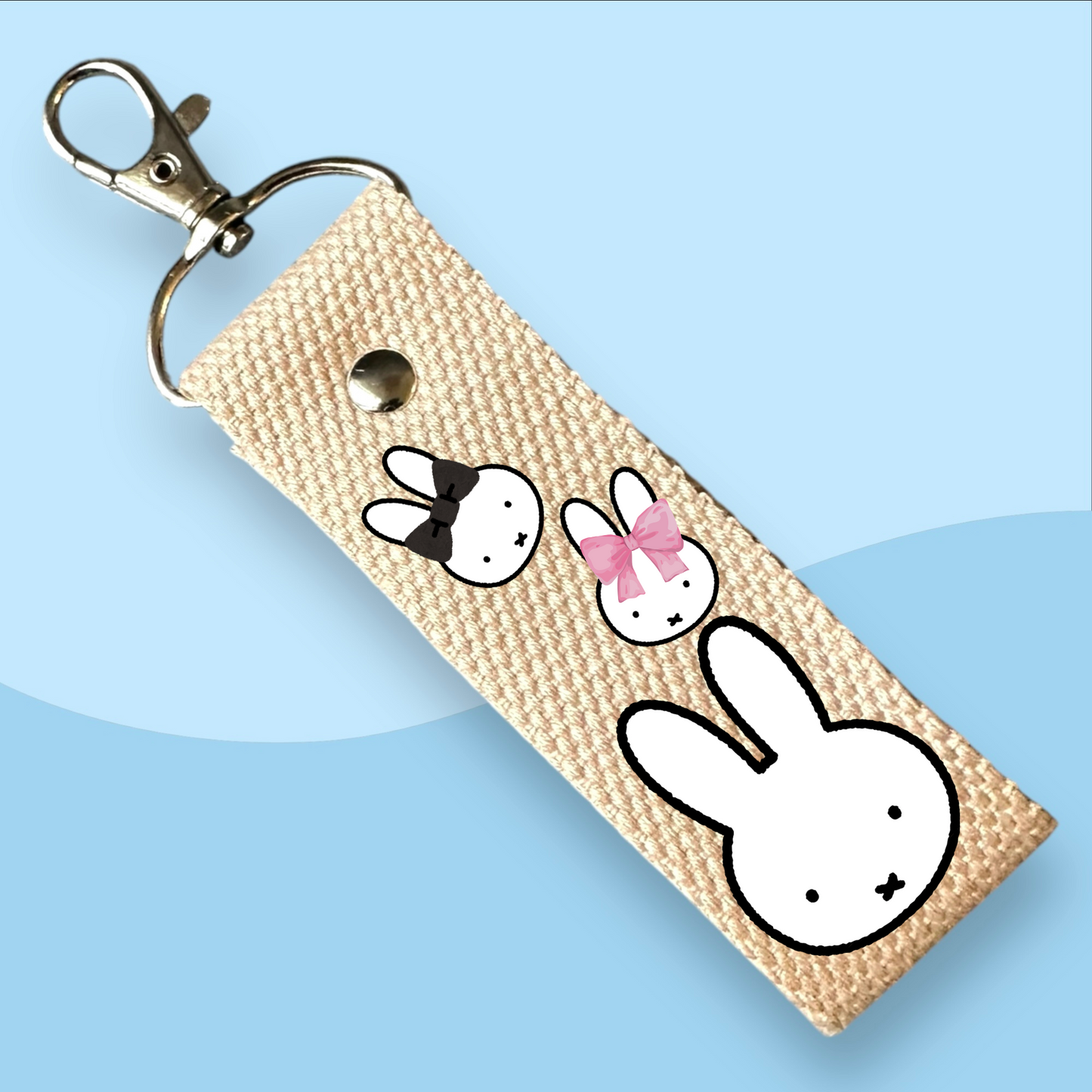 Miffy TRIO Keytags - With Customizable Initial Mini Patches