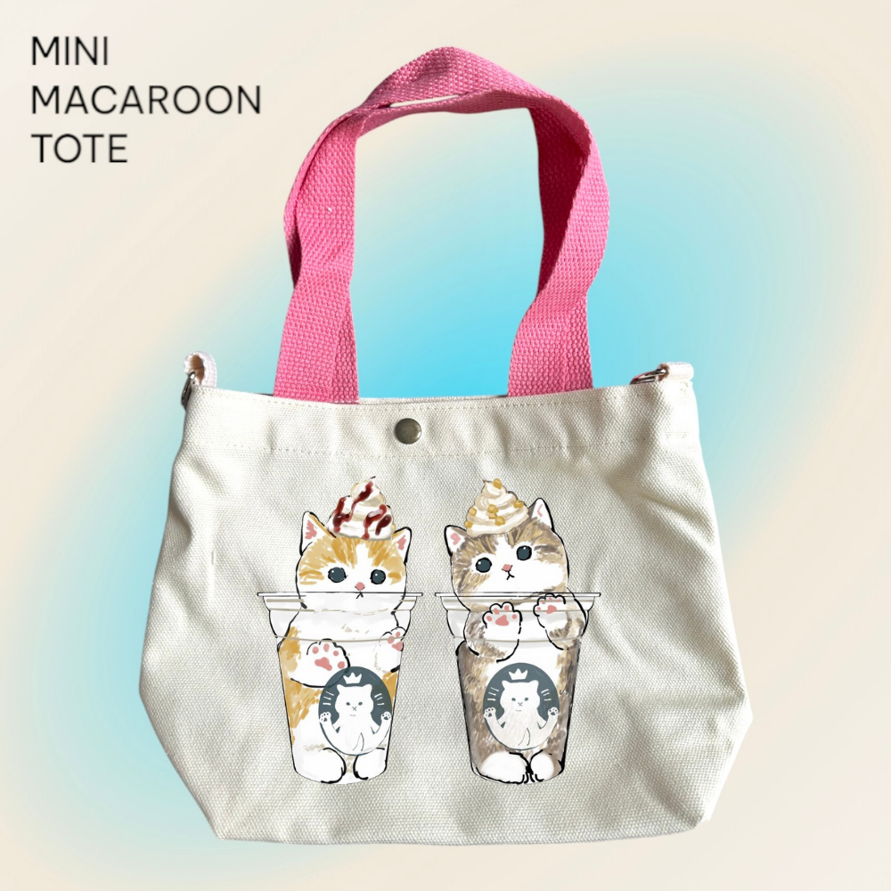 Mofusand x Frappe Twins - Mini Macaroon Tote Bags