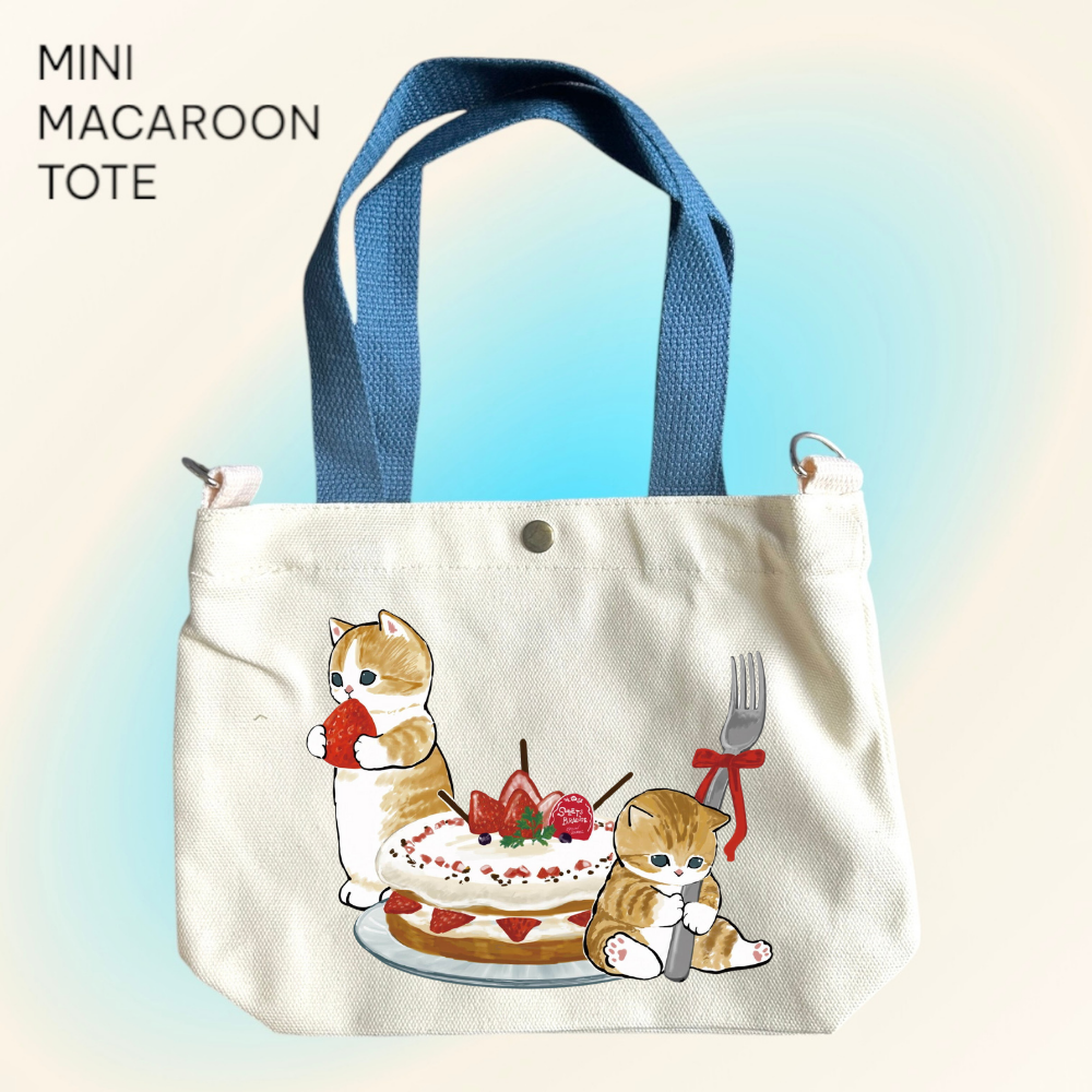 Mofusand x Strawberry Shortcake - Mini Macaroon Tote Bags