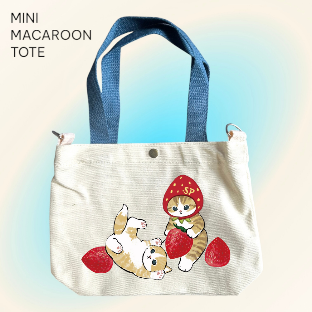 Mofusand x Strawberry Play - Mini Macaroon Tote Bags
