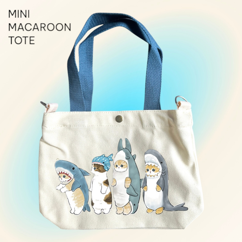 Mofusand x Shark Party | Mini Macaroon Tote Bags