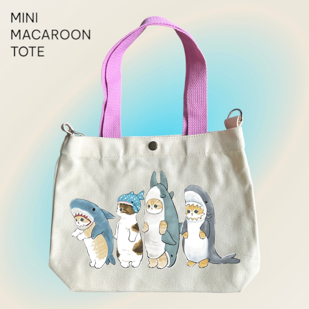 Mofusand x Shark Party | Mini Macaroon Tote Bags