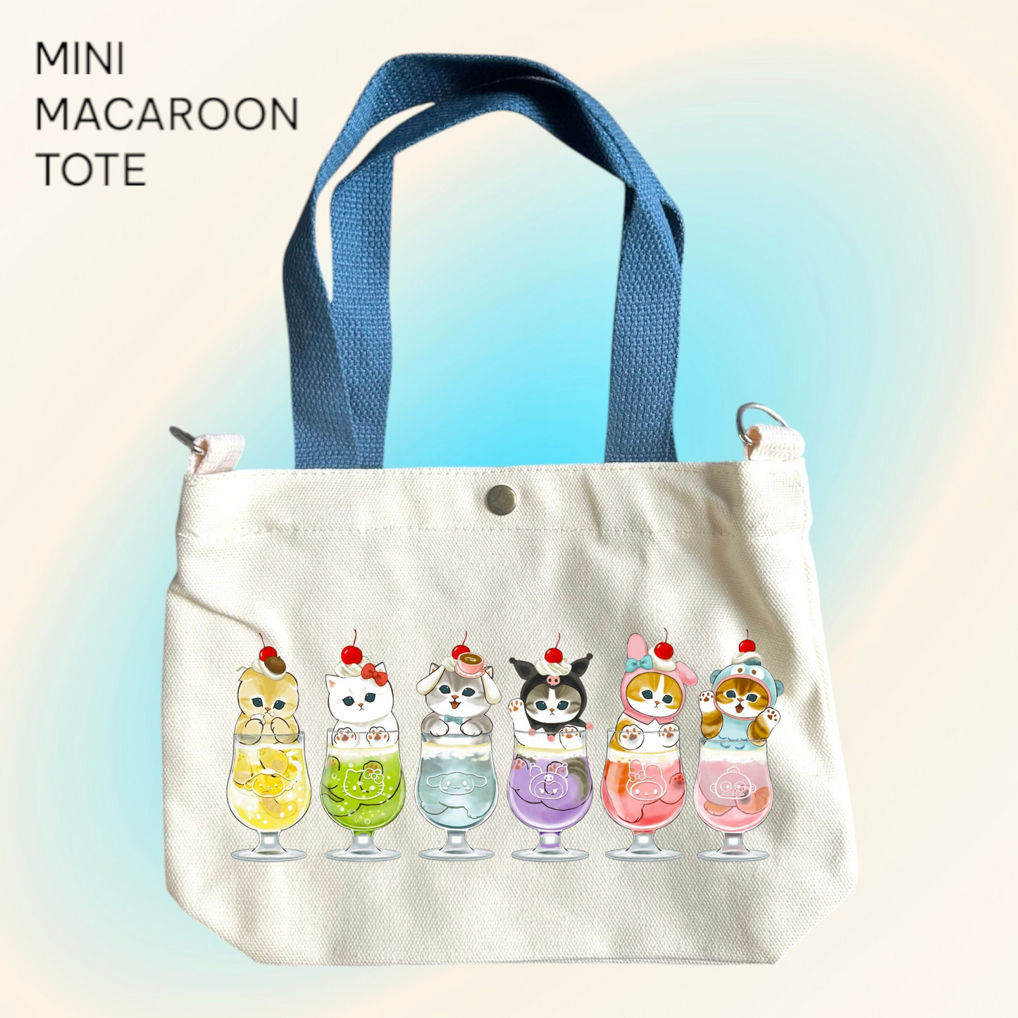 Mofusand x Sanrio Smoothie - Mini Macaroon Tote Bags