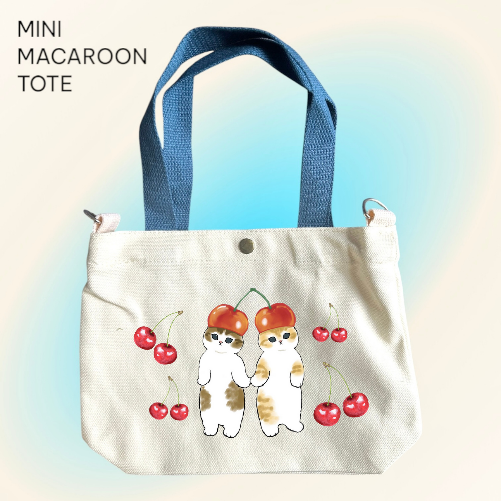 Mofusand x Juicy Cherries - Mini Macaroon Tote Bags