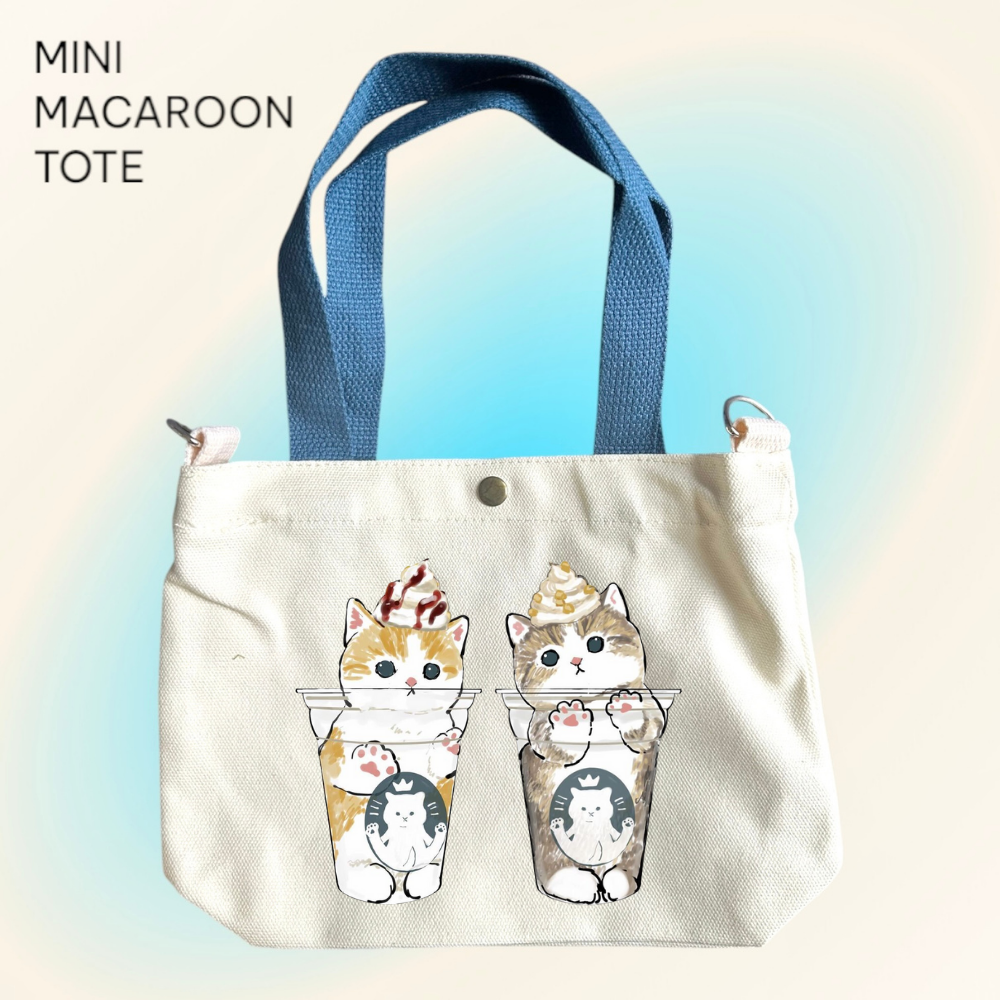 Mofusand x Frappe Twins - Mini Macaroon Tote Bags